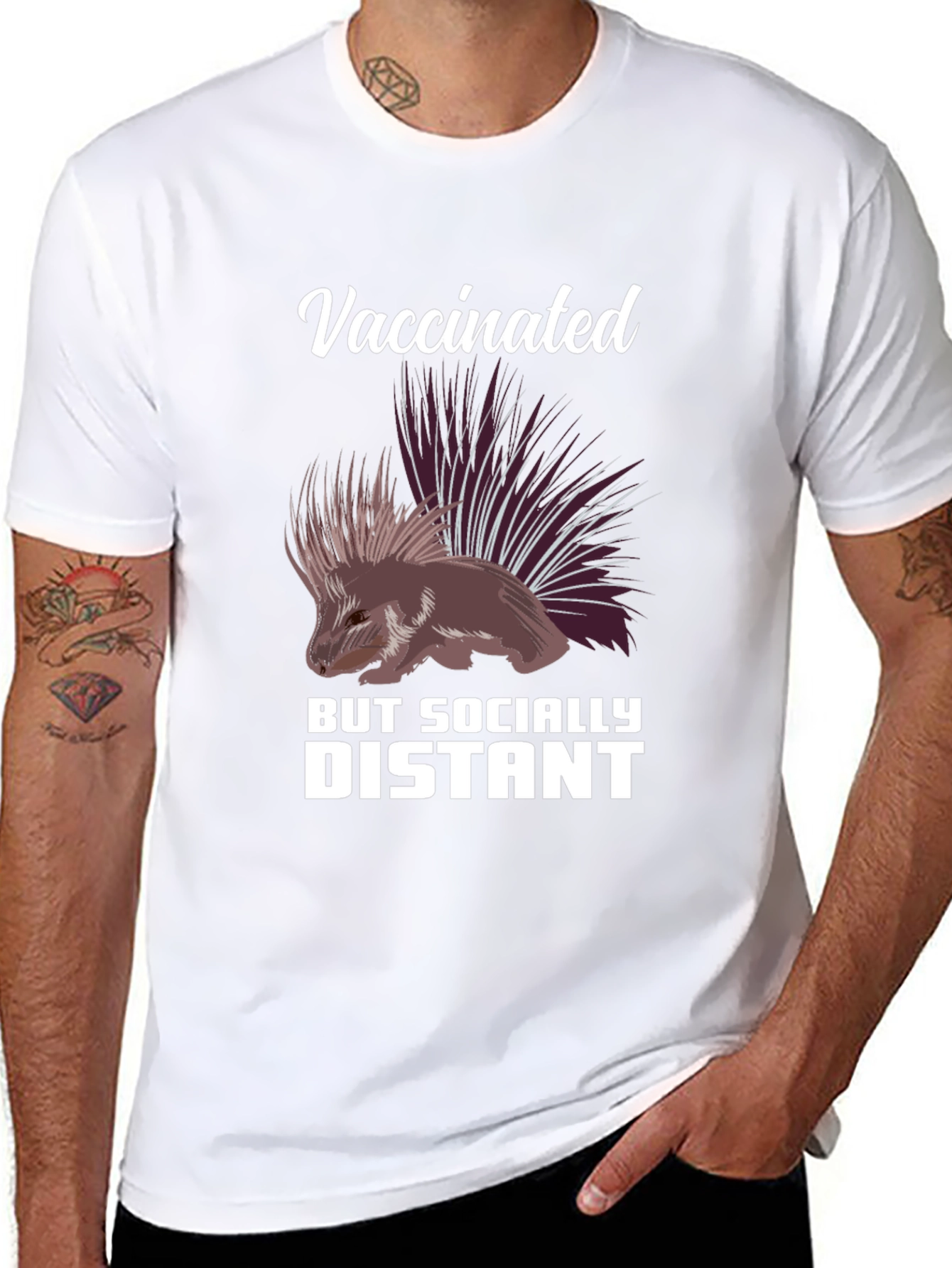Vaccinated But Socially Distant Graphic Tee