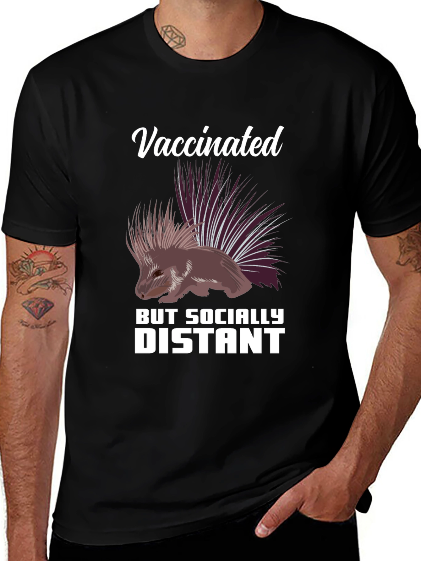 Vaccinated But Socially Distant Graphic Tee