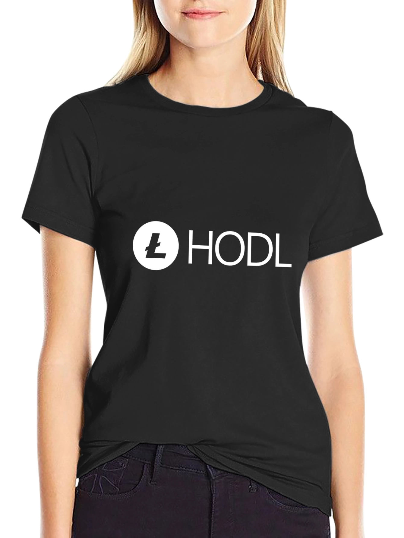 HODL Litecoin Crypto Black T-Shirt