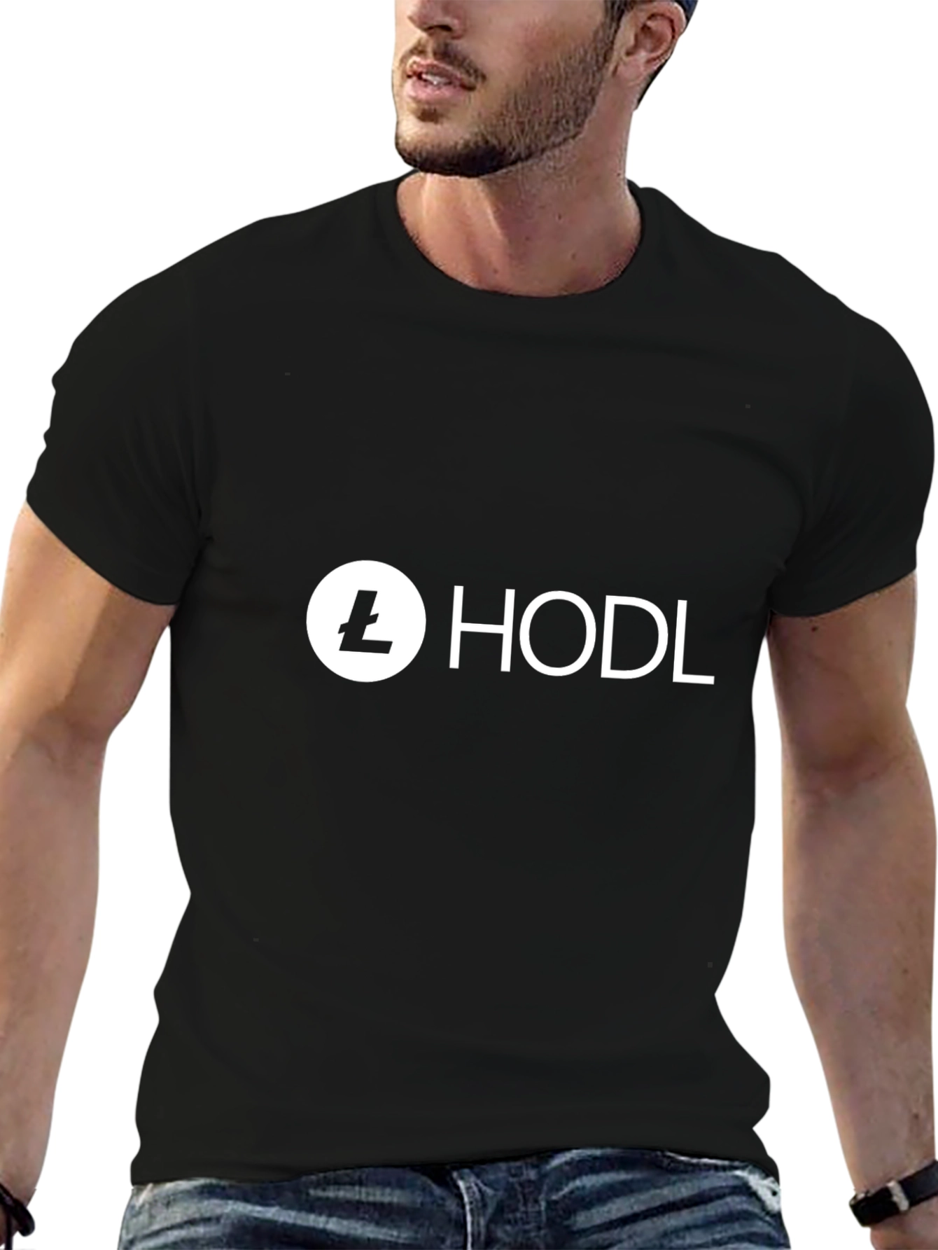HODL Litecoin Crypto Black T-Shirt