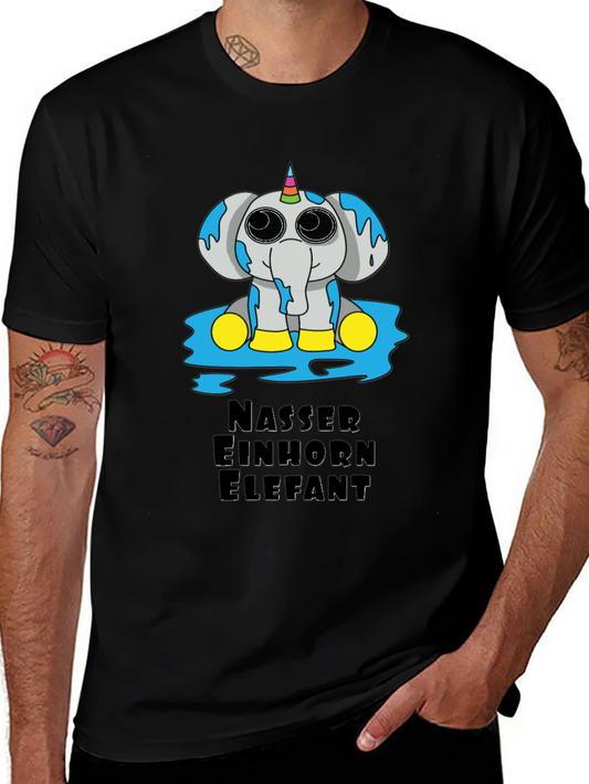 Nasser Einhorn Elefant T-Shirt - Elephant Unicorn Tee