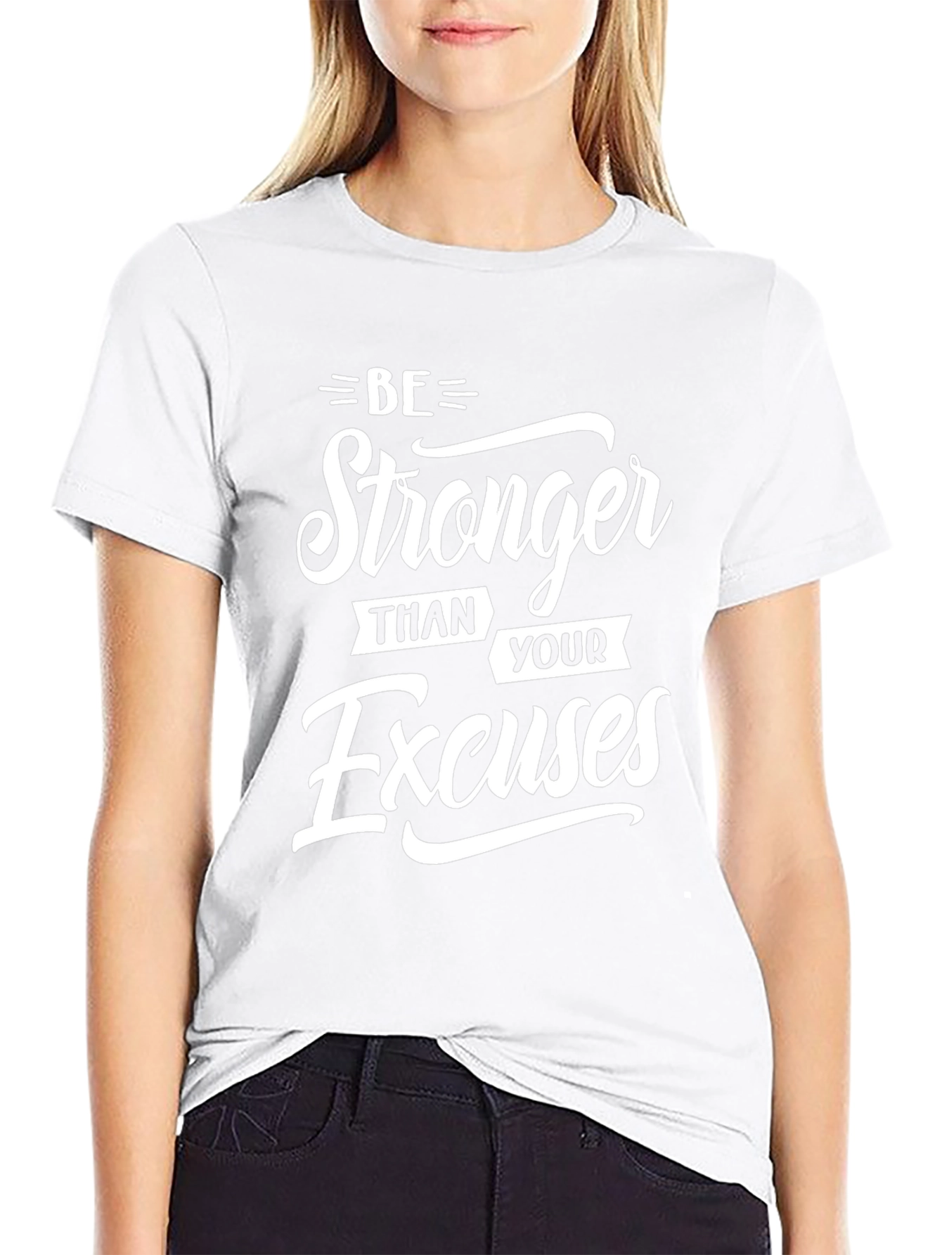 Be Stronger Than Excuses Black Graphic Tee