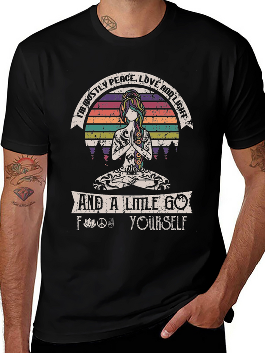 Peace Love and Light Graphic T-Shirt - Relaxed Fit