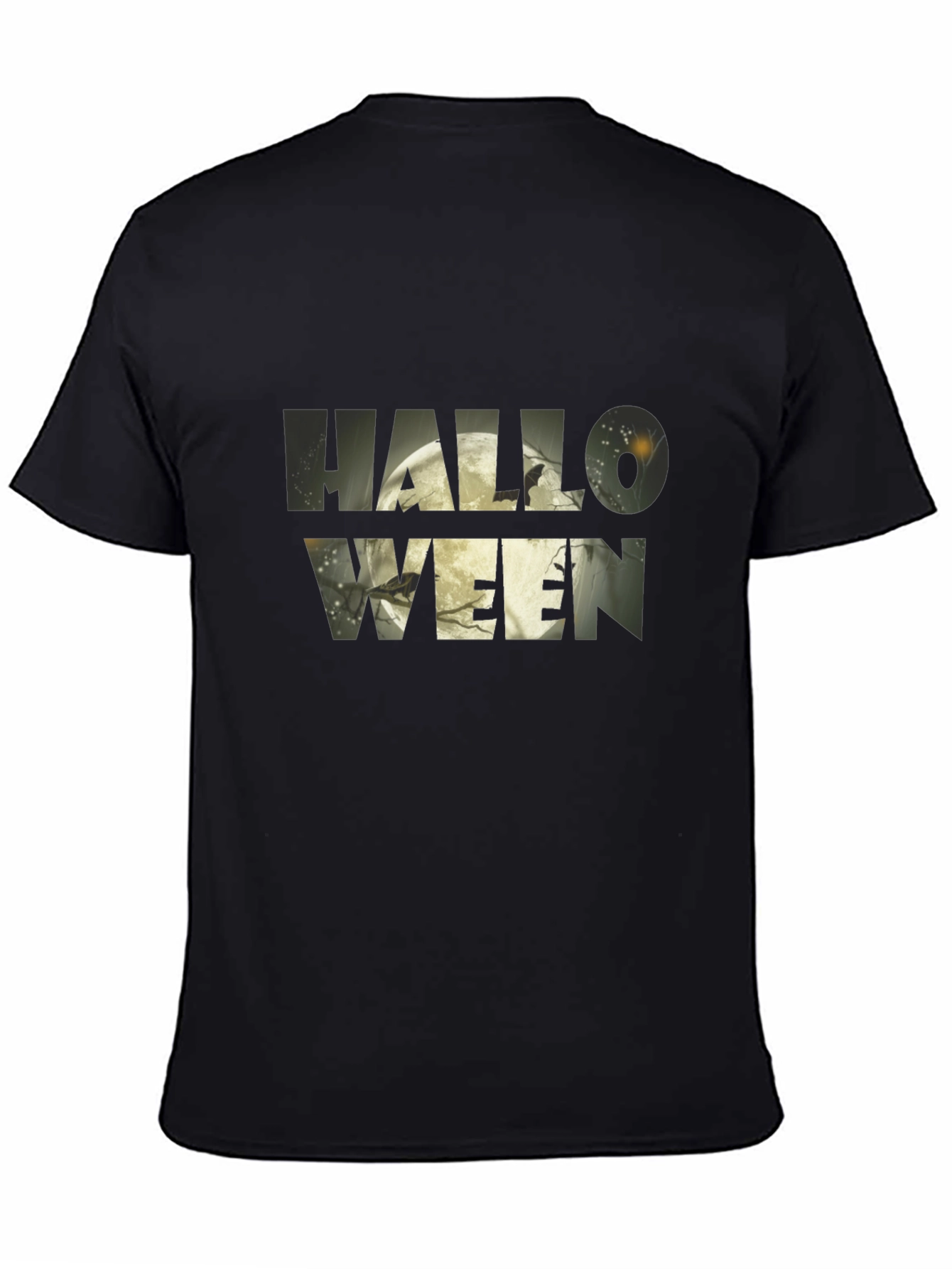 Halloween Graphic Print Black T-Shirt