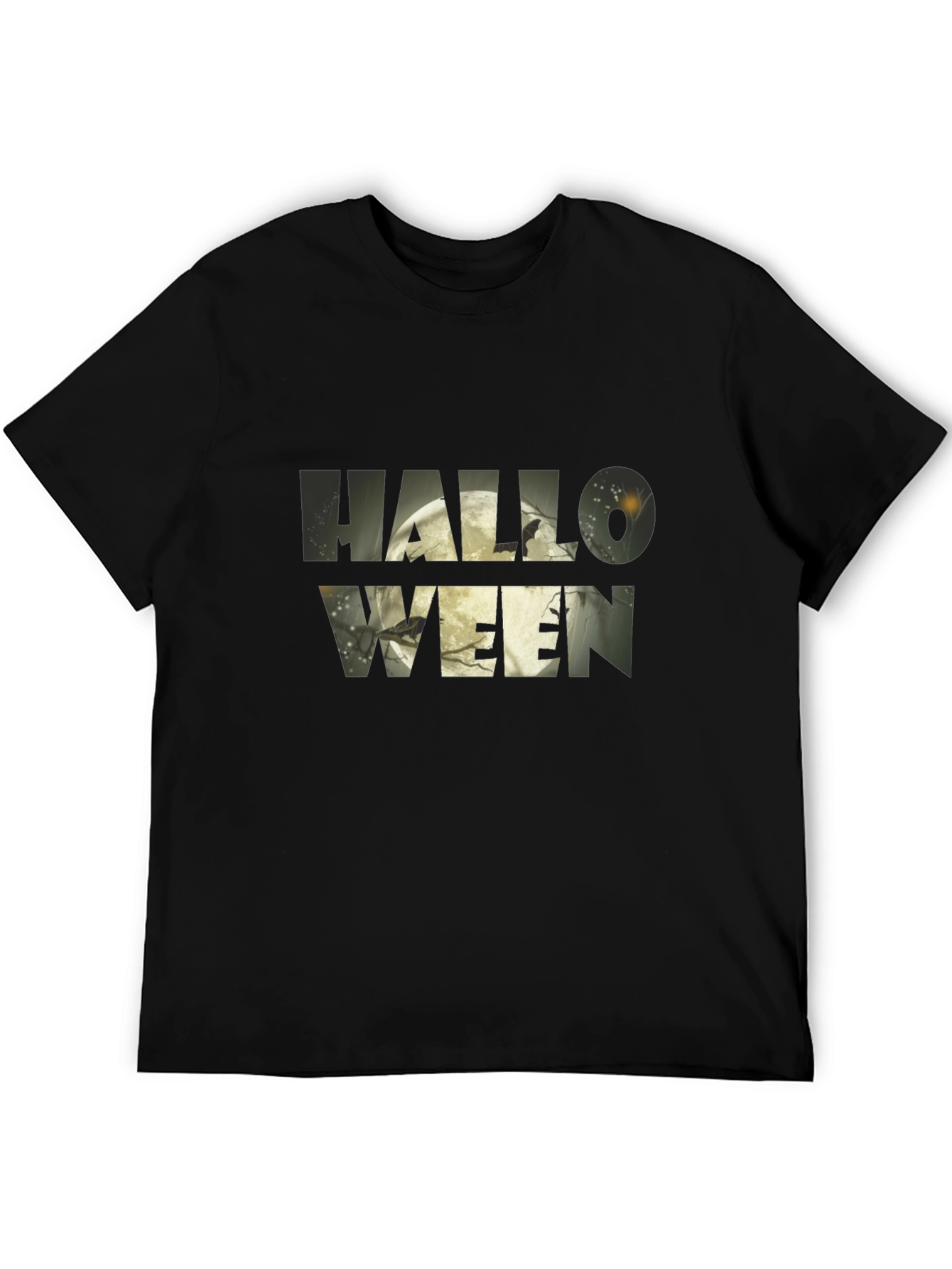 Halloween Graphic Print Black T-Shirt