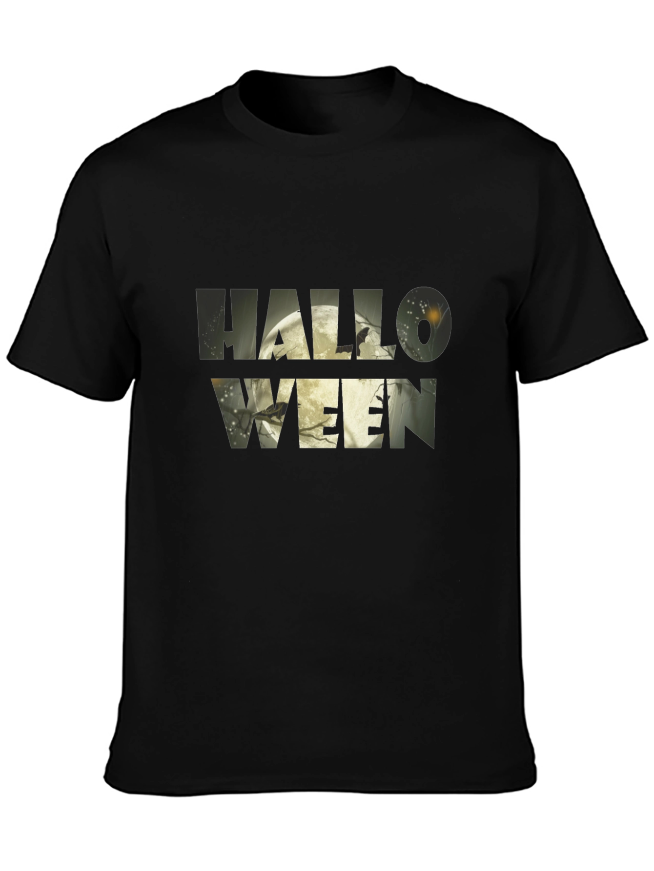 Halloween Graphic Print Black T-Shirt