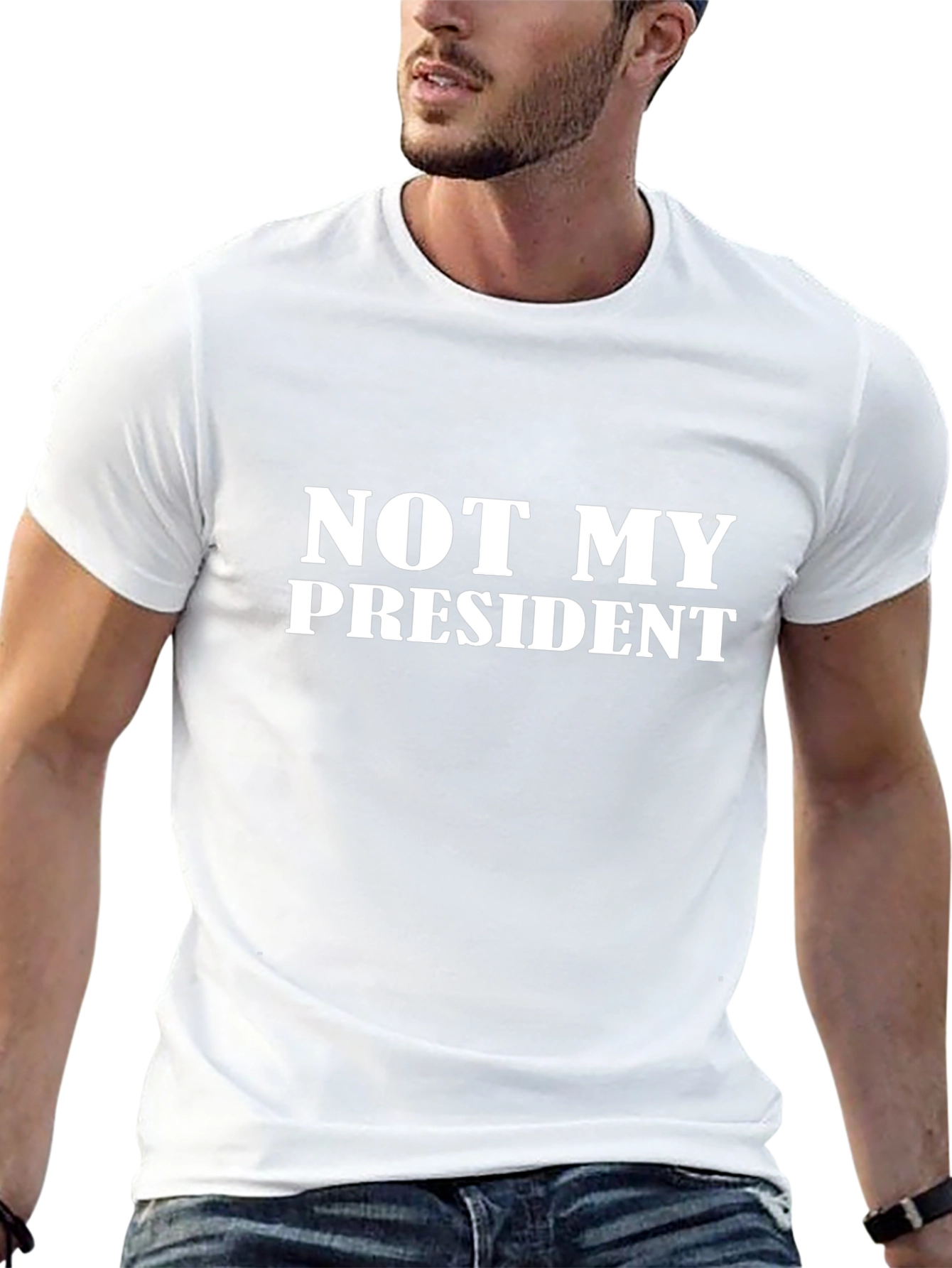 Not My President Graphic Tee - Black