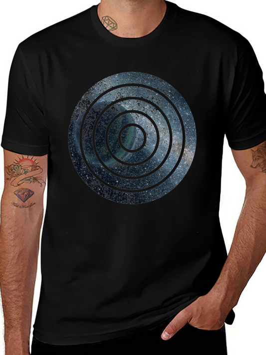 Galaxy Circle Graphic T-Shirt - Modern Design