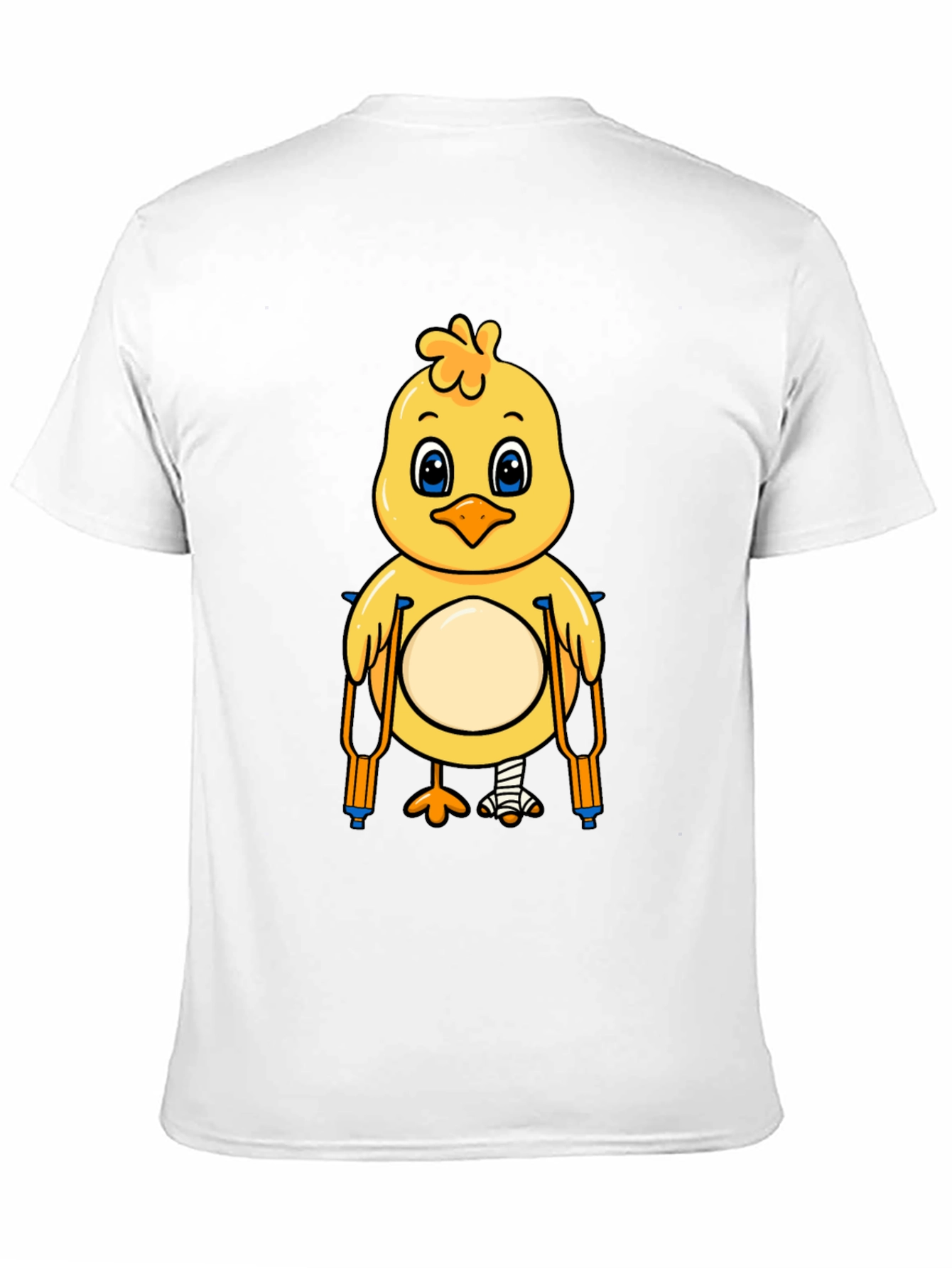 Funny Chick with Crutches Graphic T-Shirt
