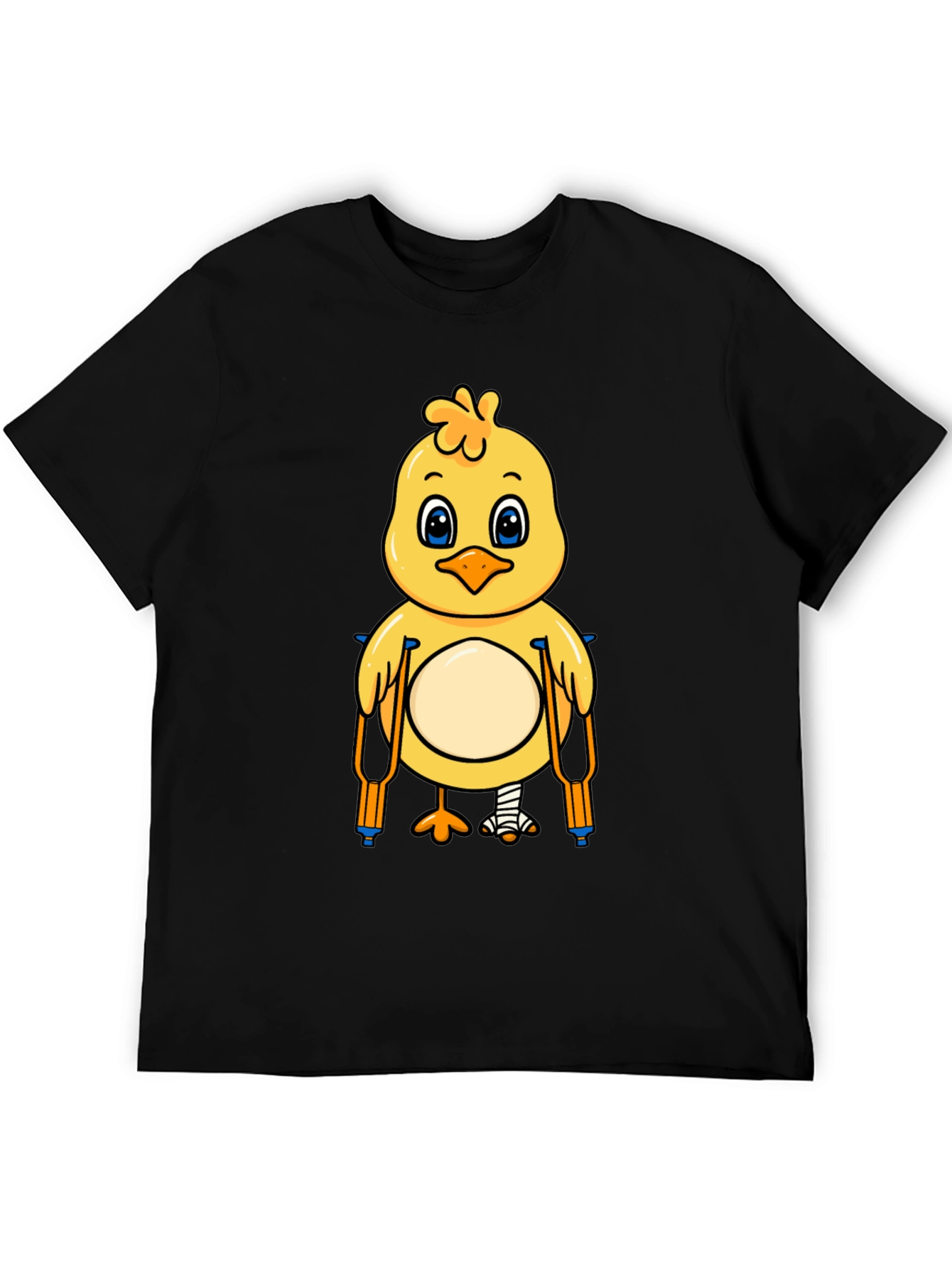 Funny Chick with Crutches Graphic T-Shirt