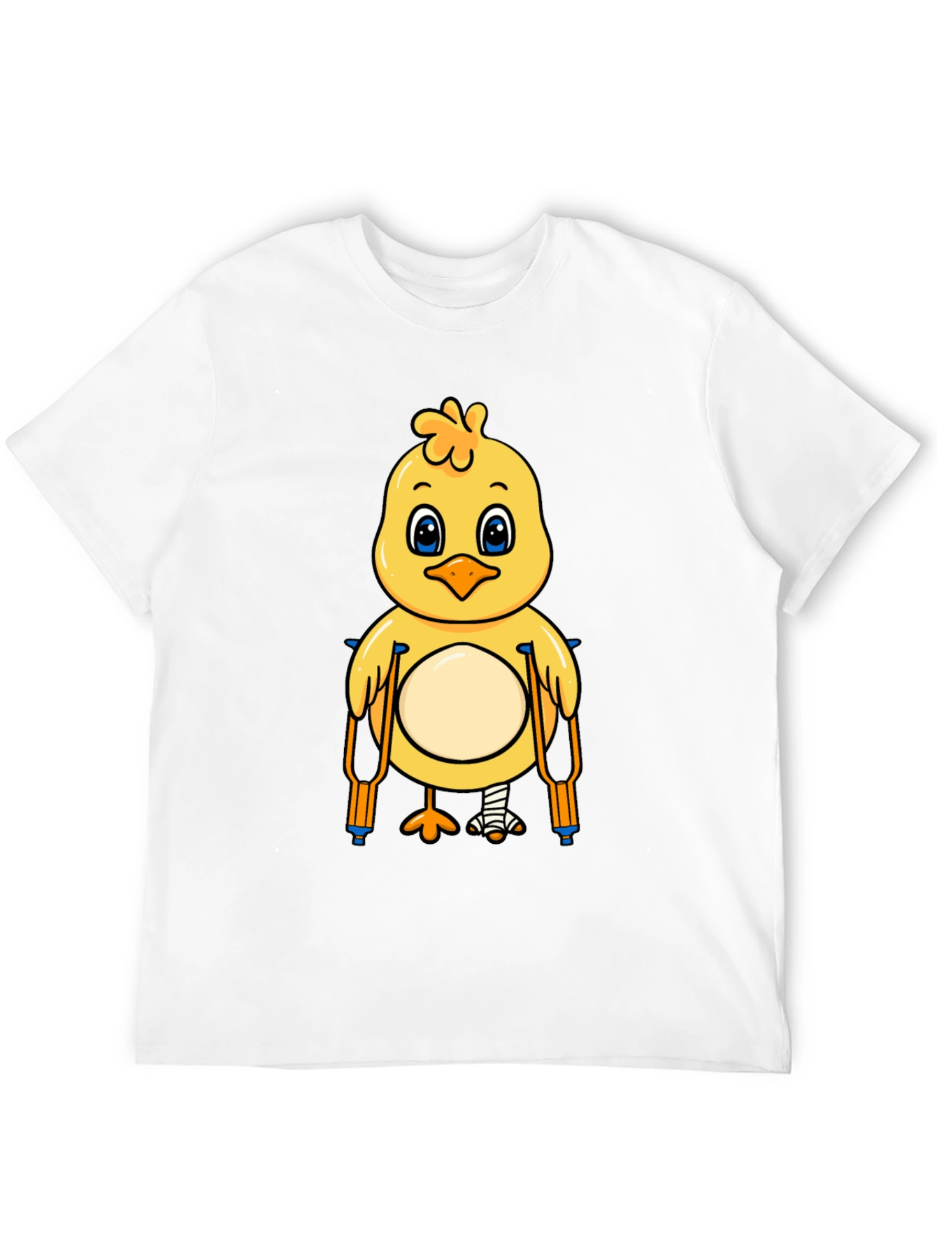 Funny Chick with Crutches Graphic T-Shirt
