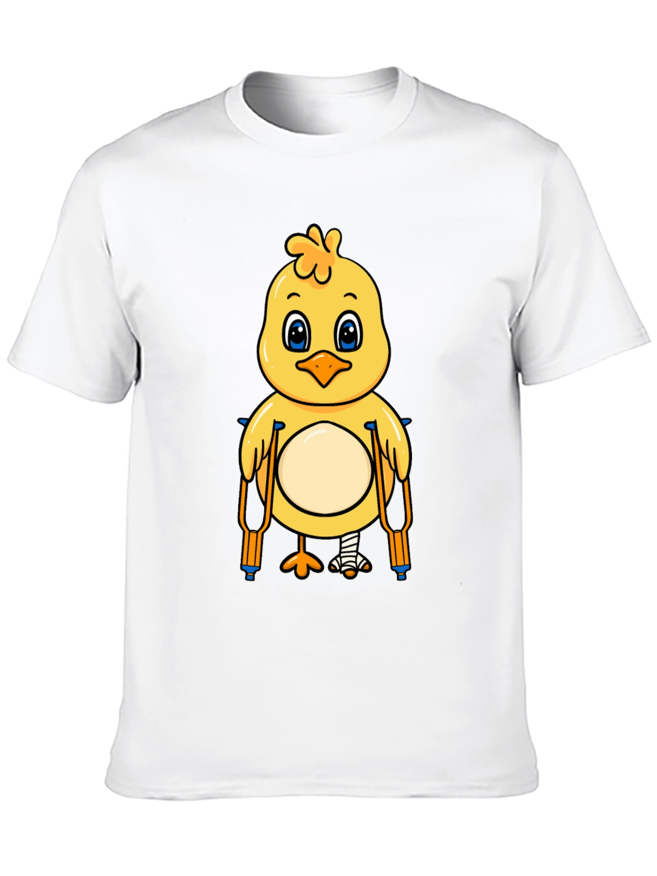 Funny Chick with Crutches Graphic T-Shirt