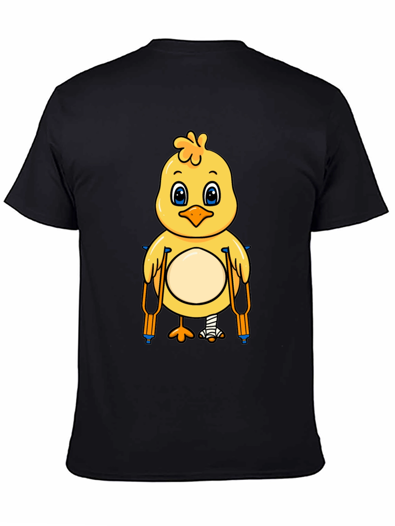 Funny Chick with Crutches Graphic T-Shirt