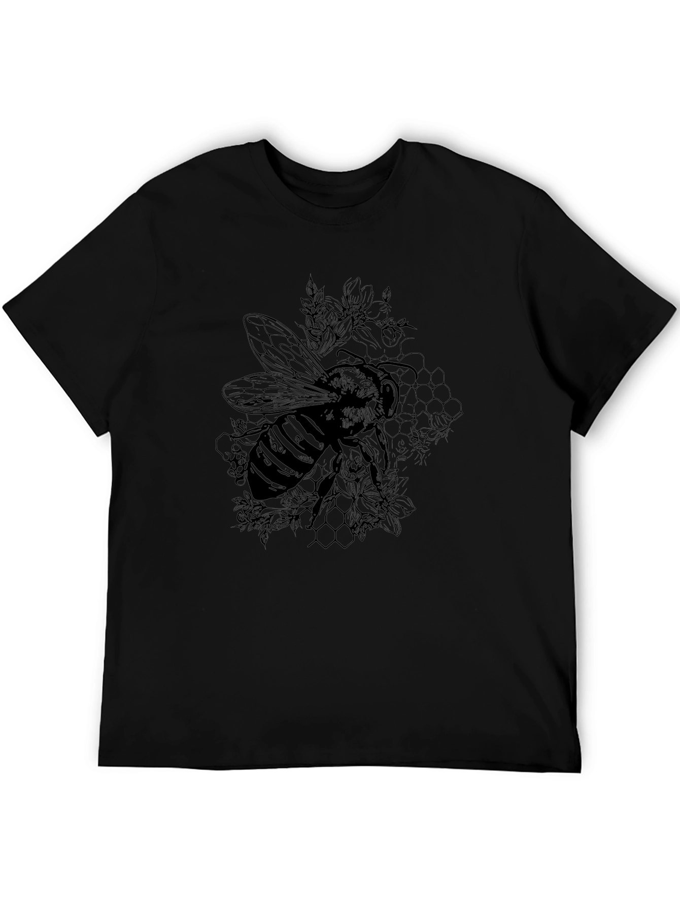 Black Bee Graphic Tee - Stylish Unisex Design