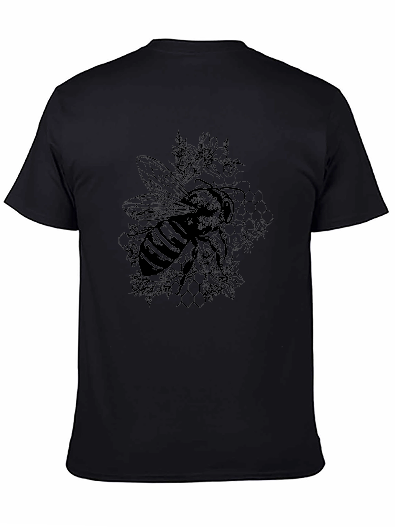 Black Bee Graphic Tee - Stylish Unisex Design