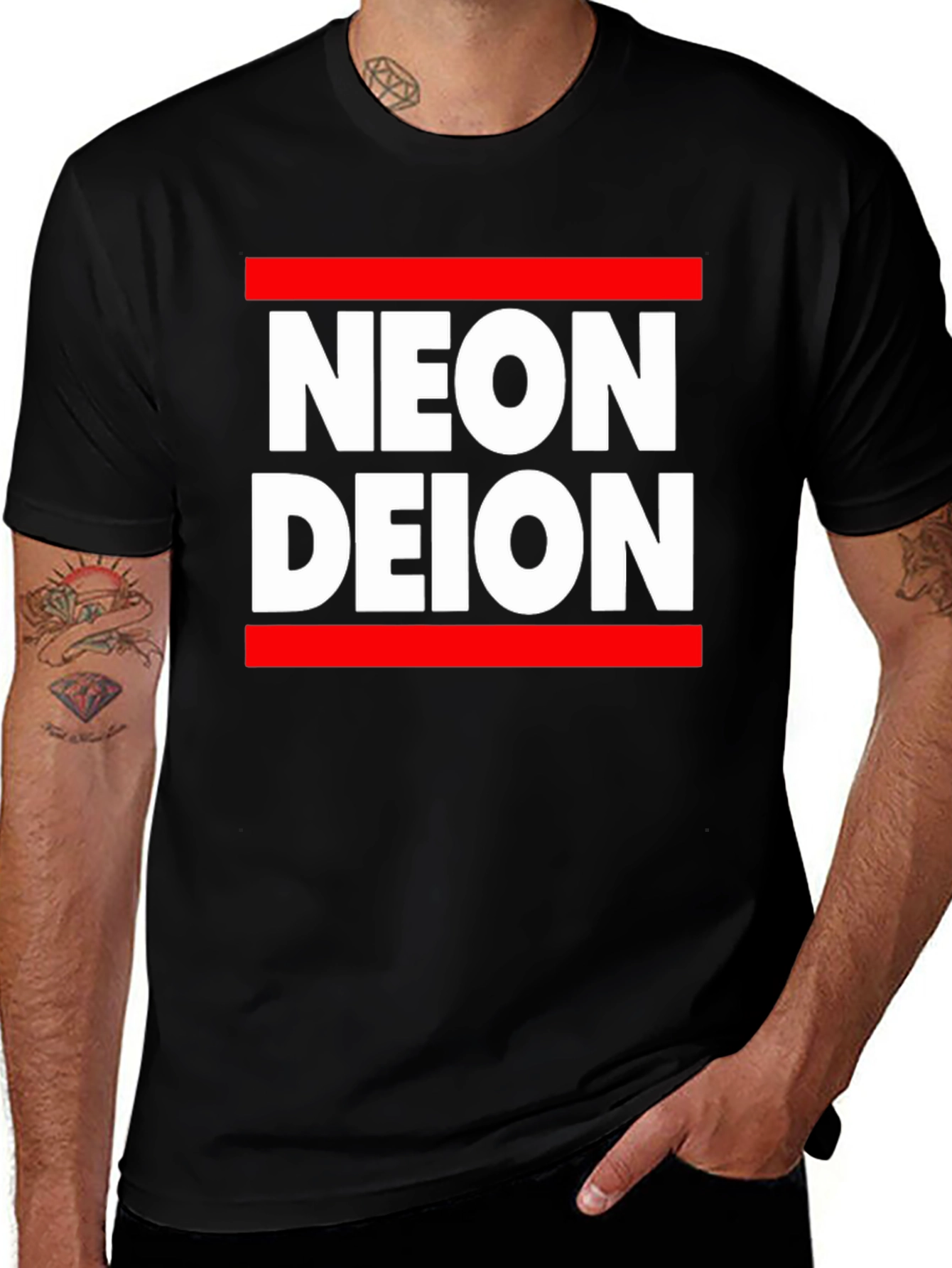 Neon Deion Graphic Tee - Retro Style