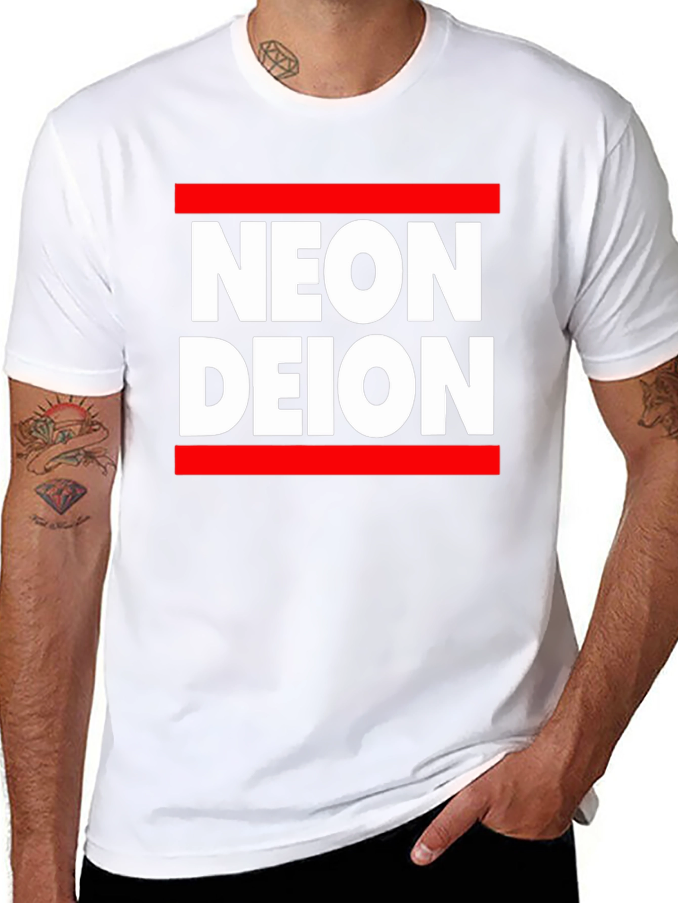 Neon Deion Graphic Tee - Retro Style