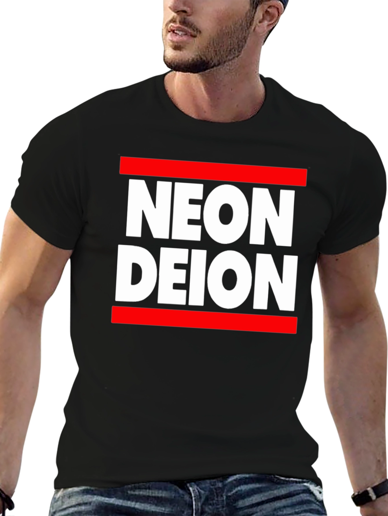 Neon Deion Graphic Tee - Retro Style