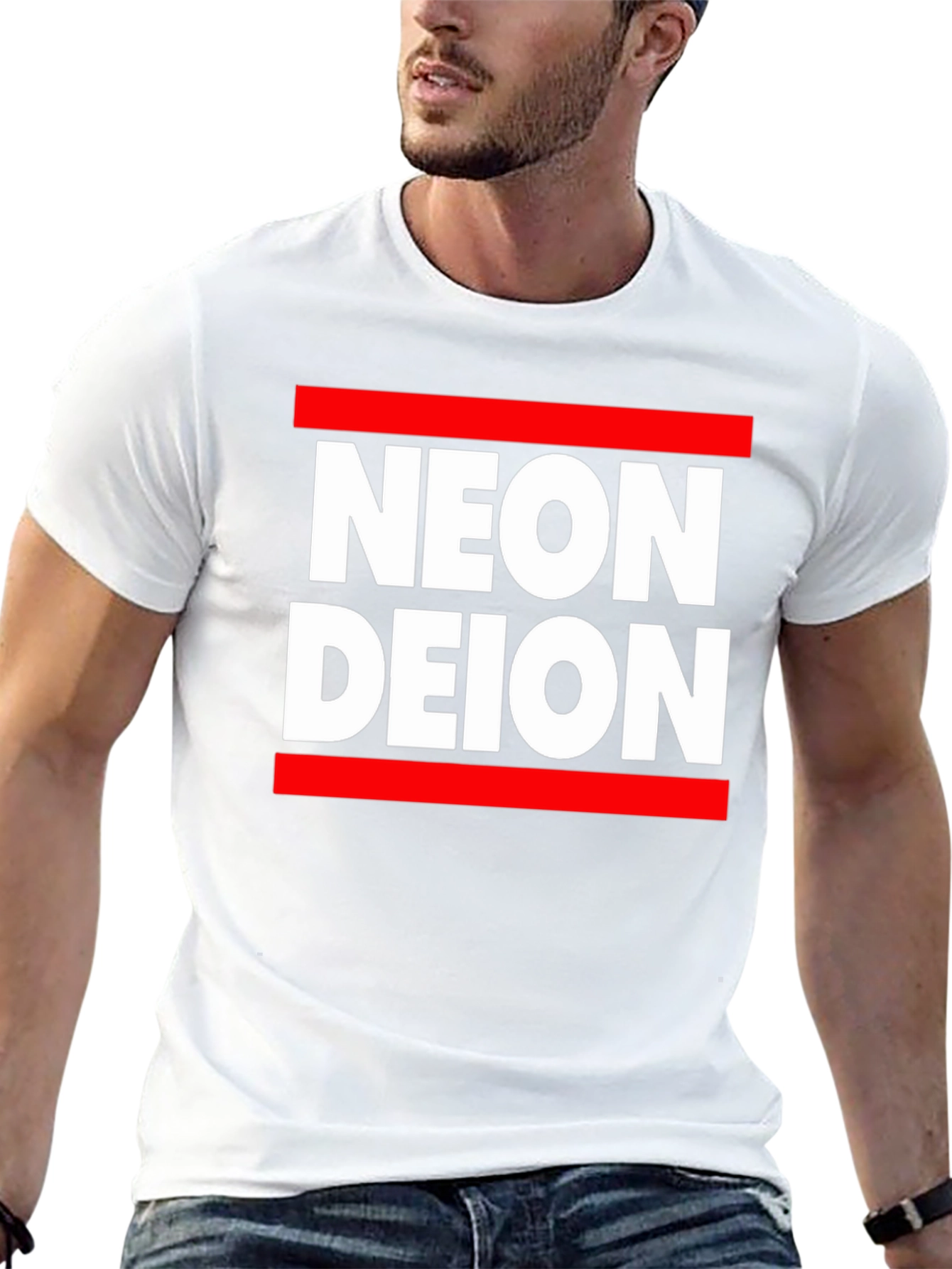 Neon Deion Graphic Tee - Retro Style