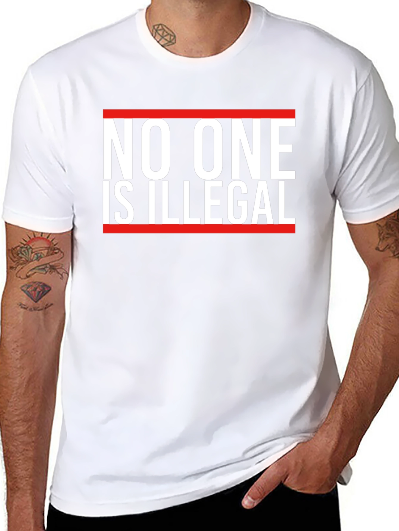 No One is Illegal Graphic Tee