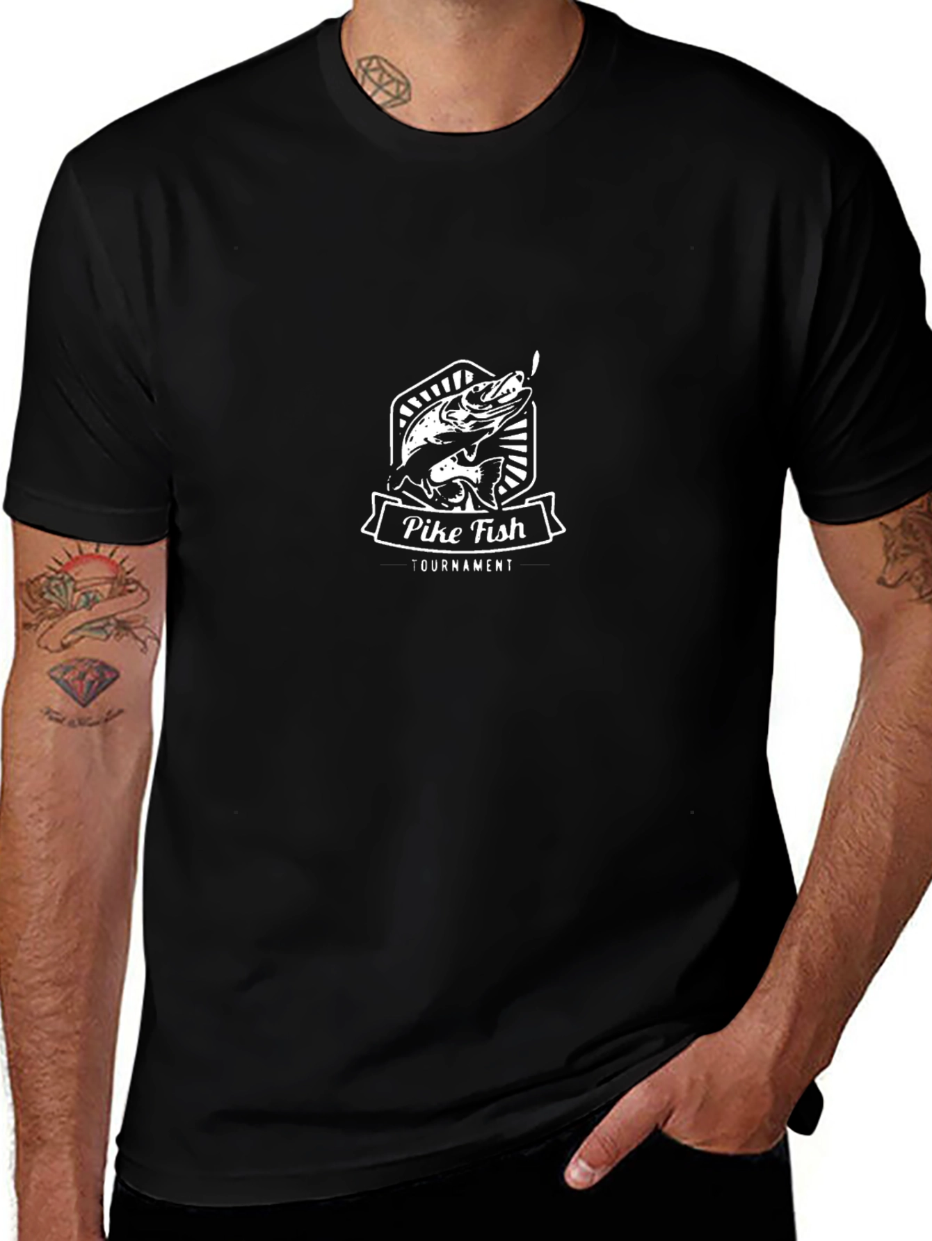 Pike Fish Tournament T-Shirt - Black