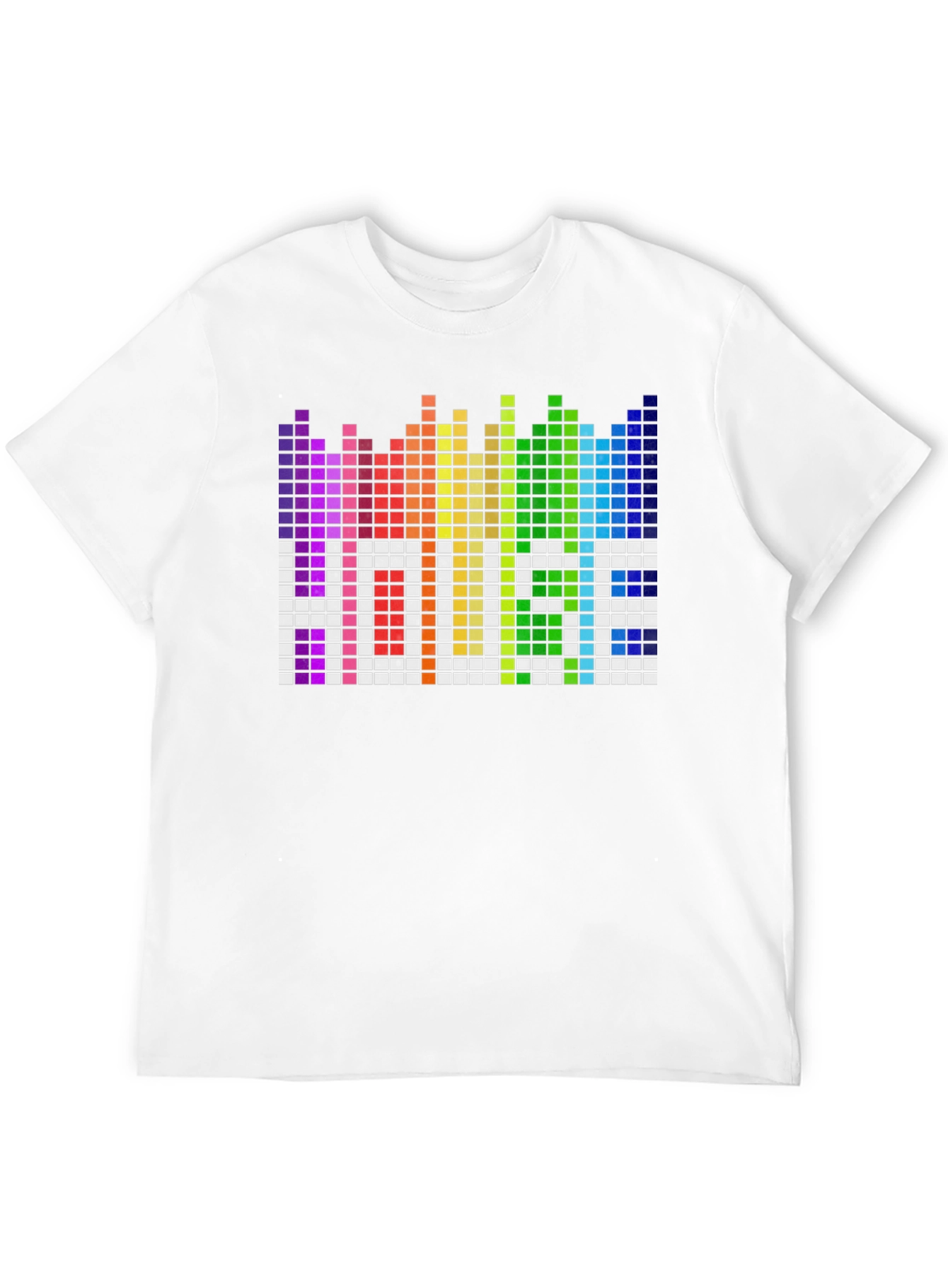 Rainbow Pixel EQ T-Shirt - Black