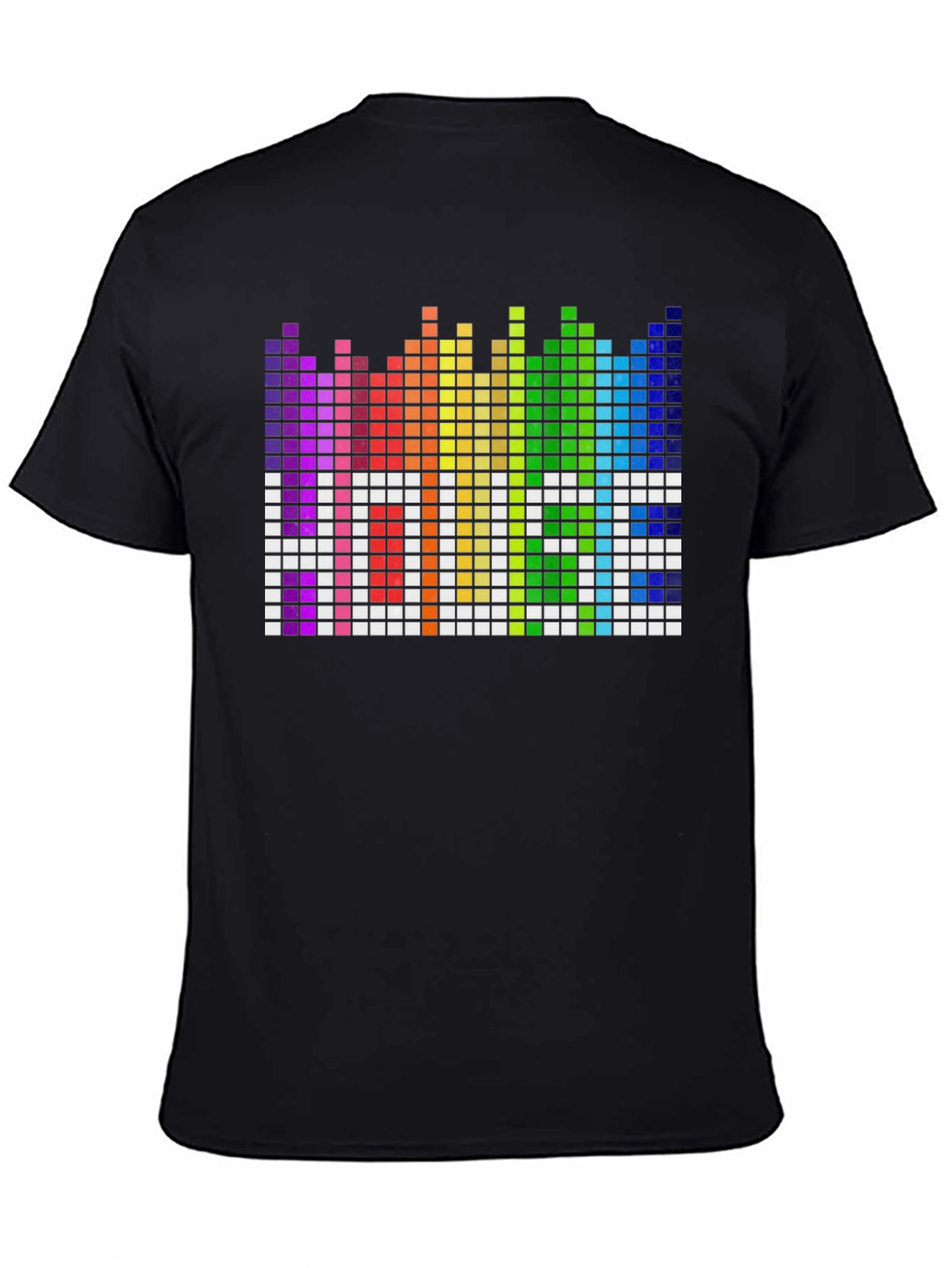 Rainbow Pixel EQ T-Shirt - Black
