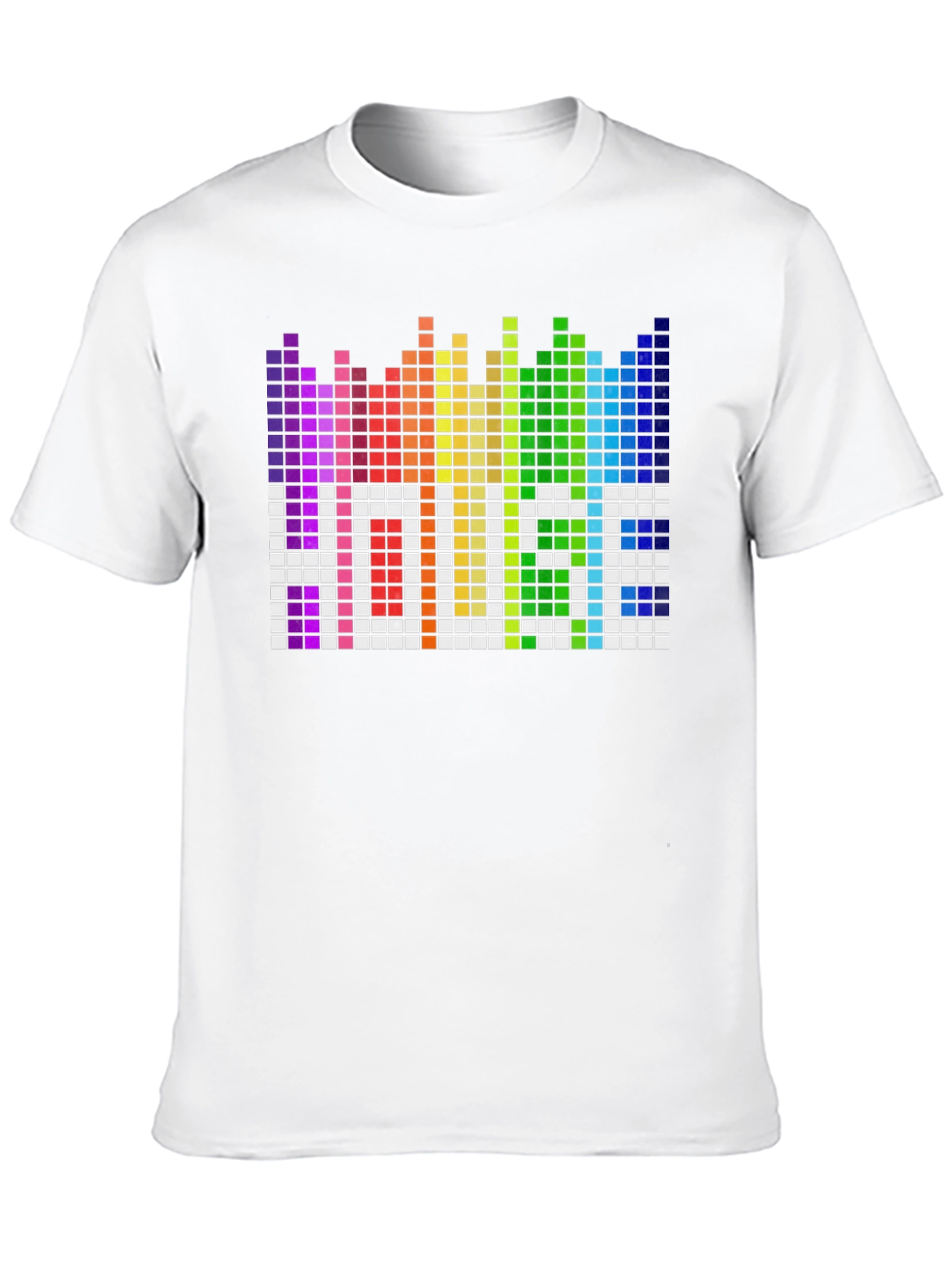 Rainbow Pixel EQ T-Shirt - Black