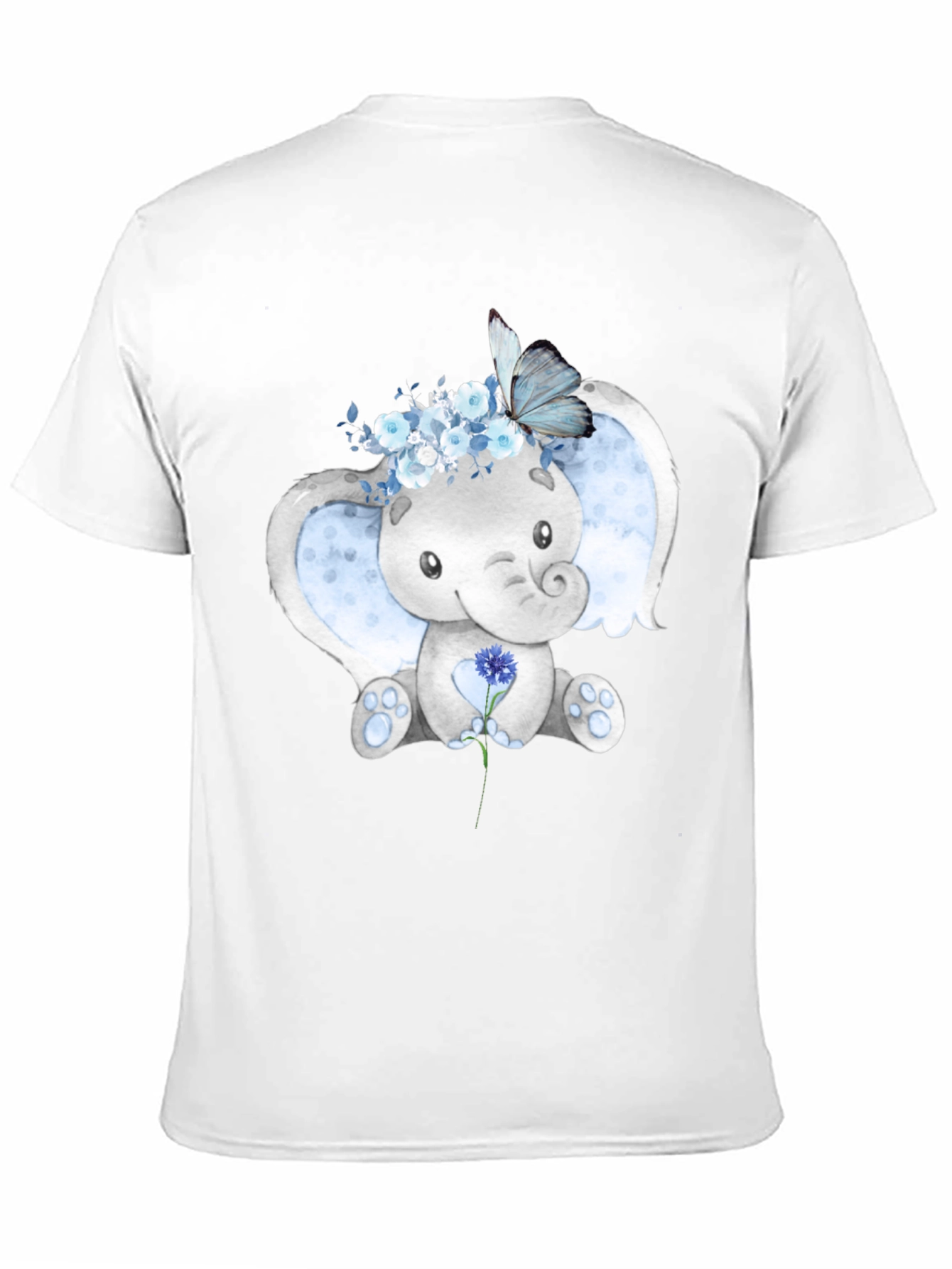 Elephant & Butterfly Graphic Tee - Black