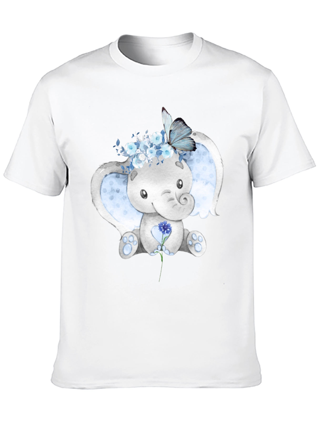 Elephant & Butterfly Graphic Tee - Black