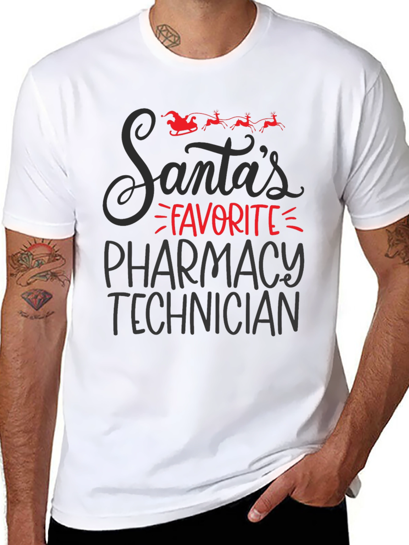Santas Favorite Pharmacy Technician T-Shirt
