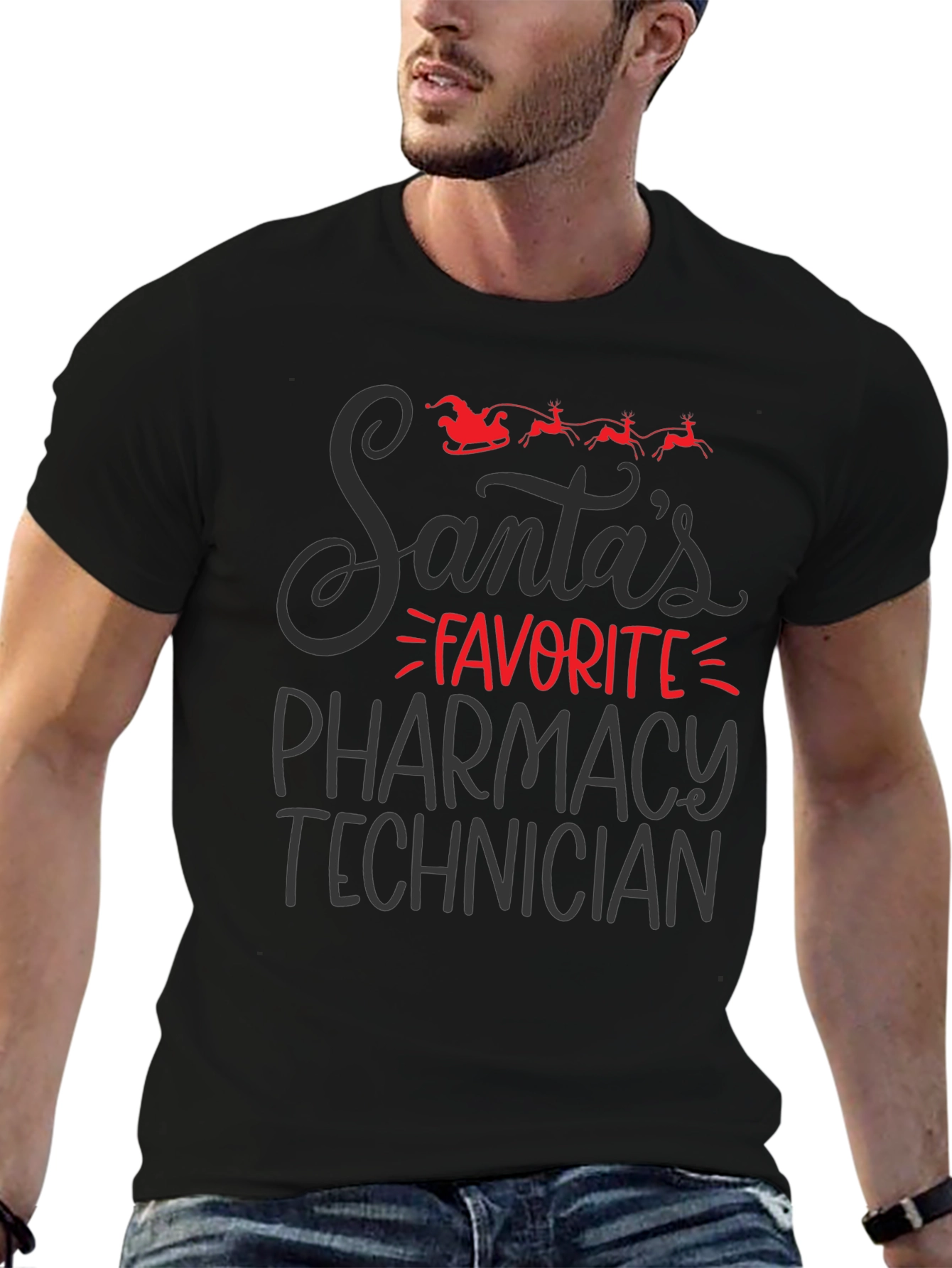 Santas Favorite Pharmacy Technician T-Shirt
