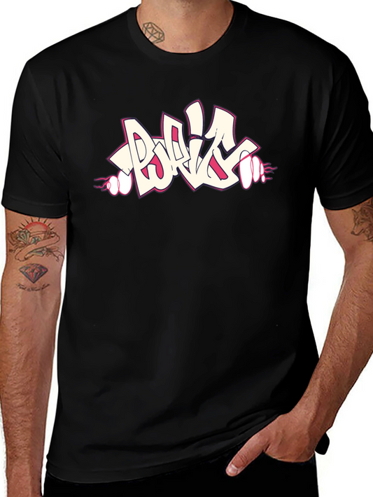 Cool Graphic Print Black T-Shirt