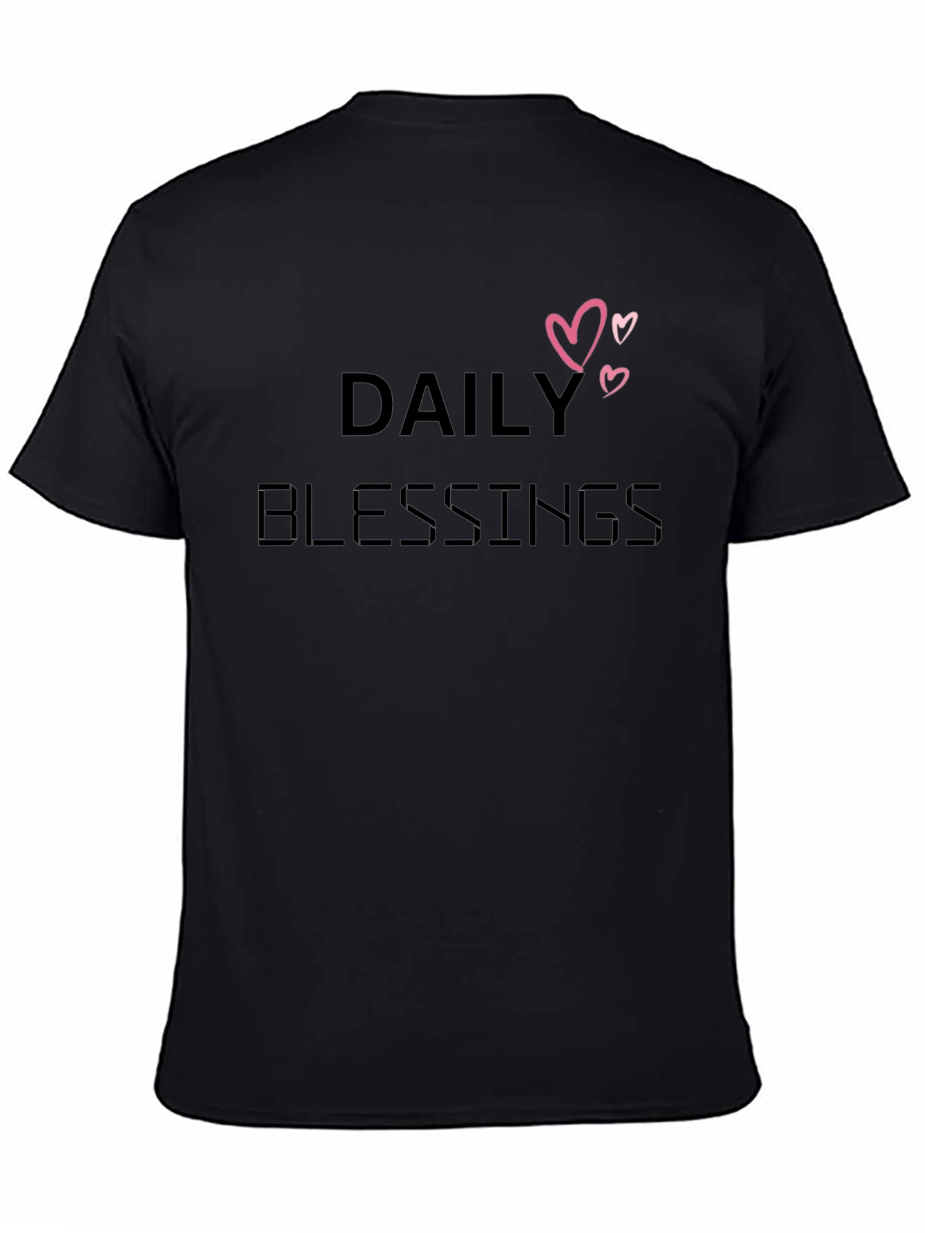 Daily Blessings Black Graphic Tee