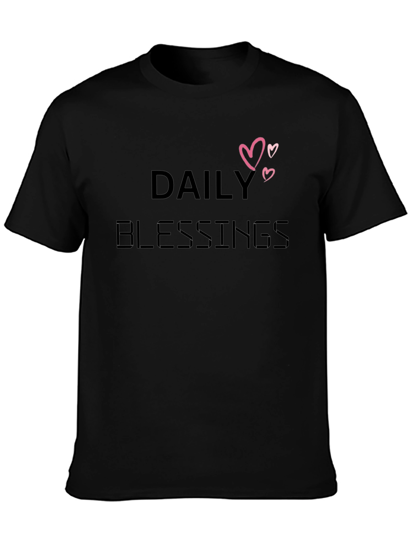 Daily Blessings Black Graphic Tee