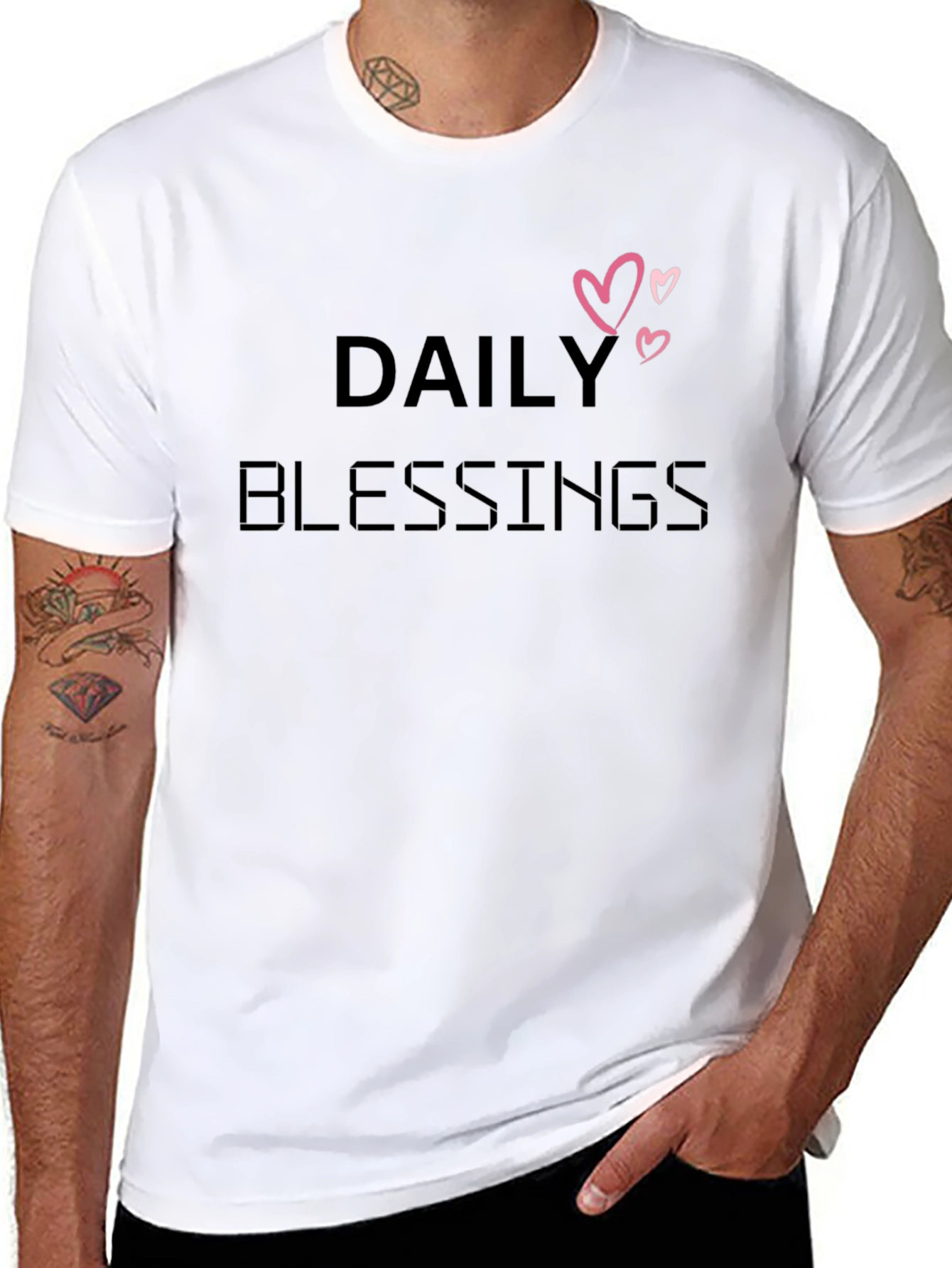 Daily Blessings Black Graphic Tee