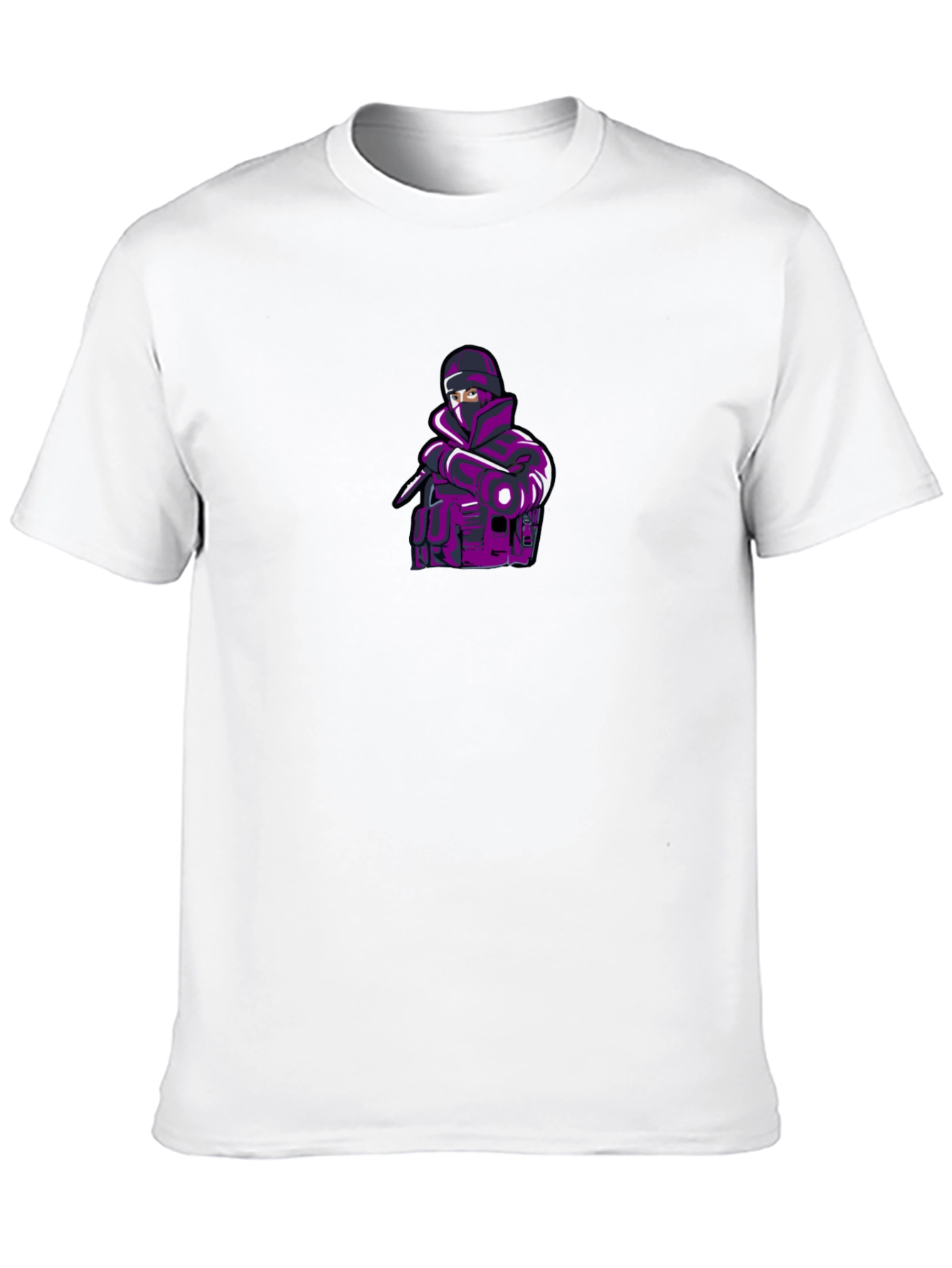 Mens Black T-shirt with Ninja Graphic