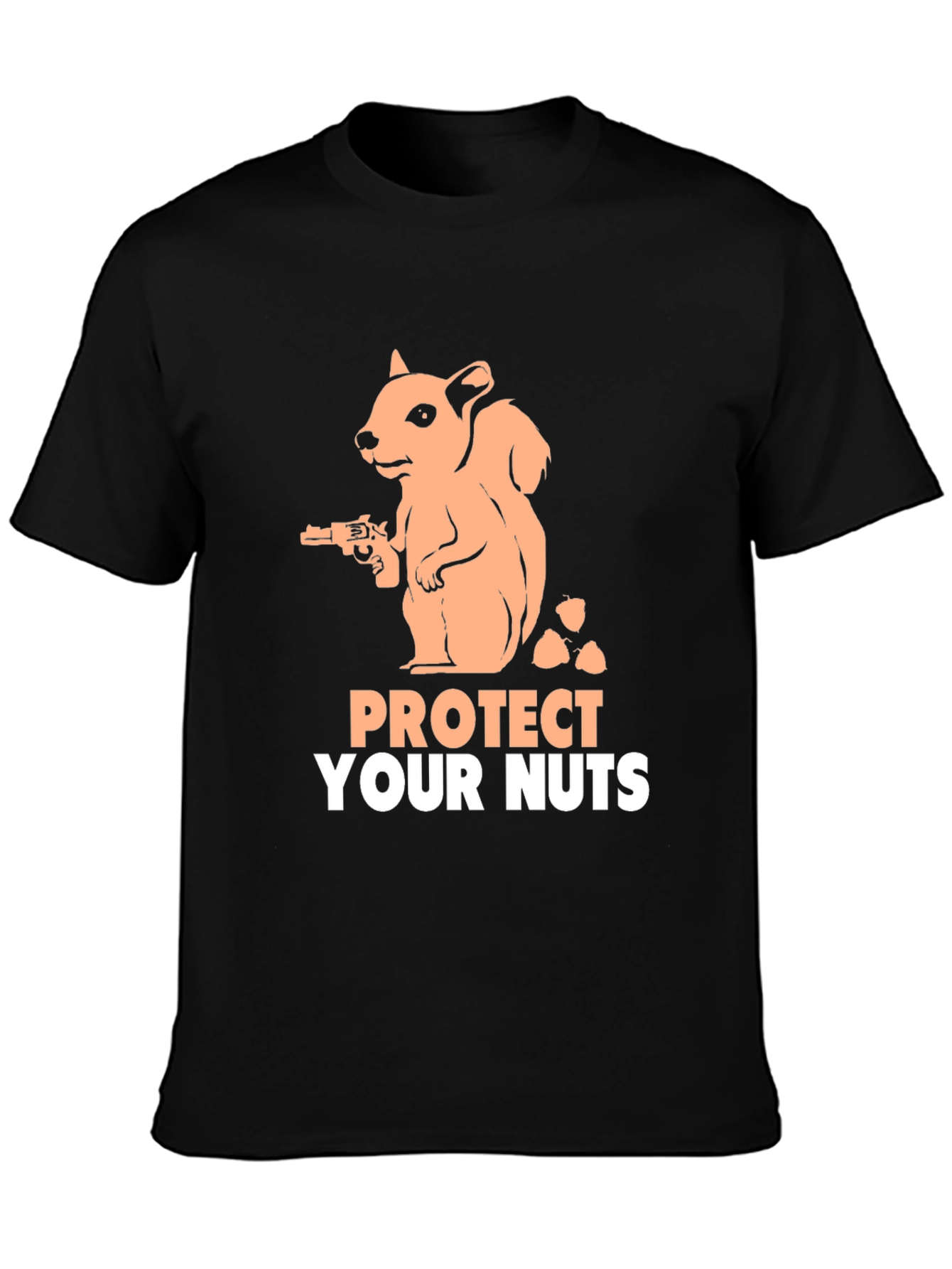 Protect Your Nuts T-Shirt Funny Squirrel Gun Tee