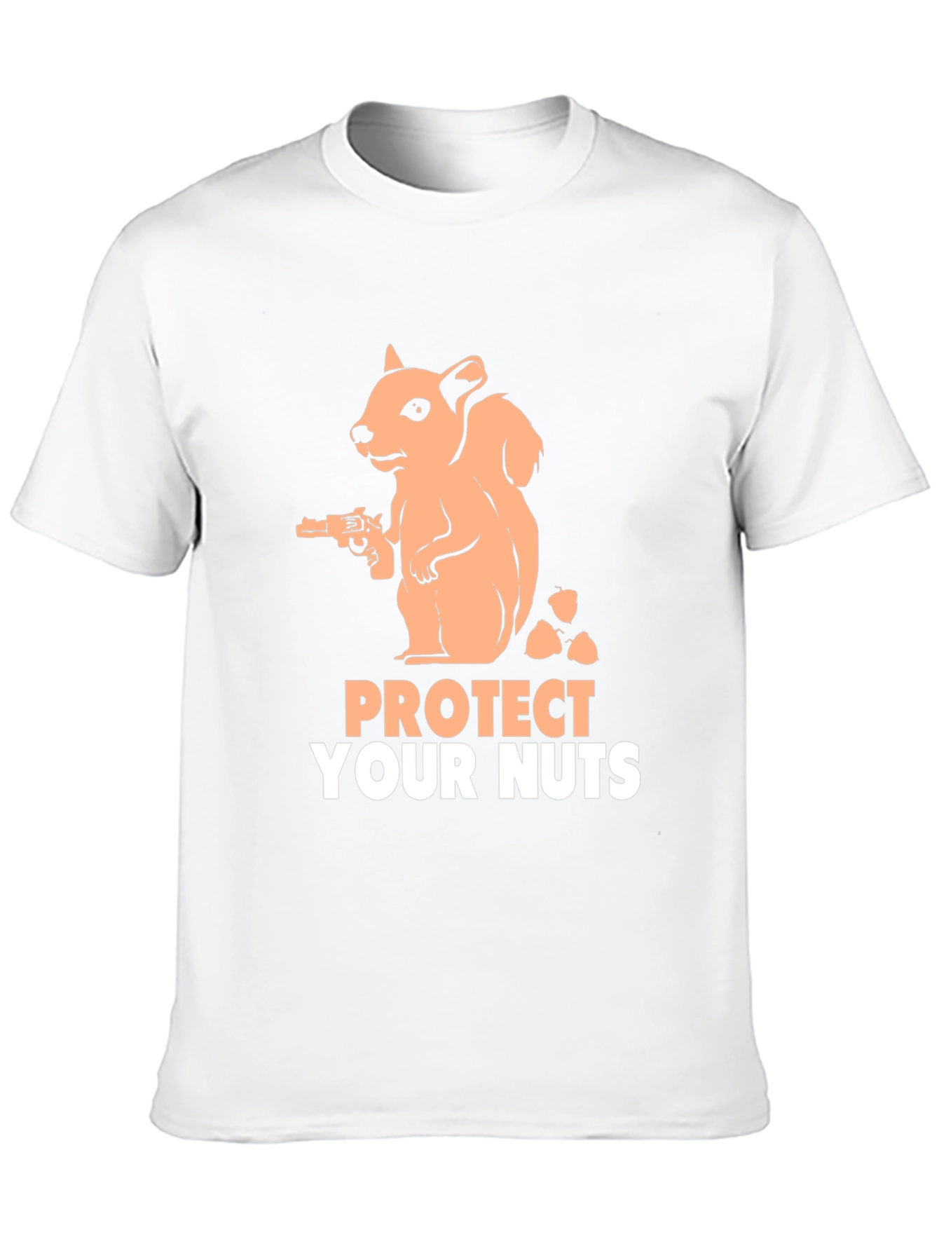 Protect Your Nuts T-Shirt Funny Squirrel Gun Tee
