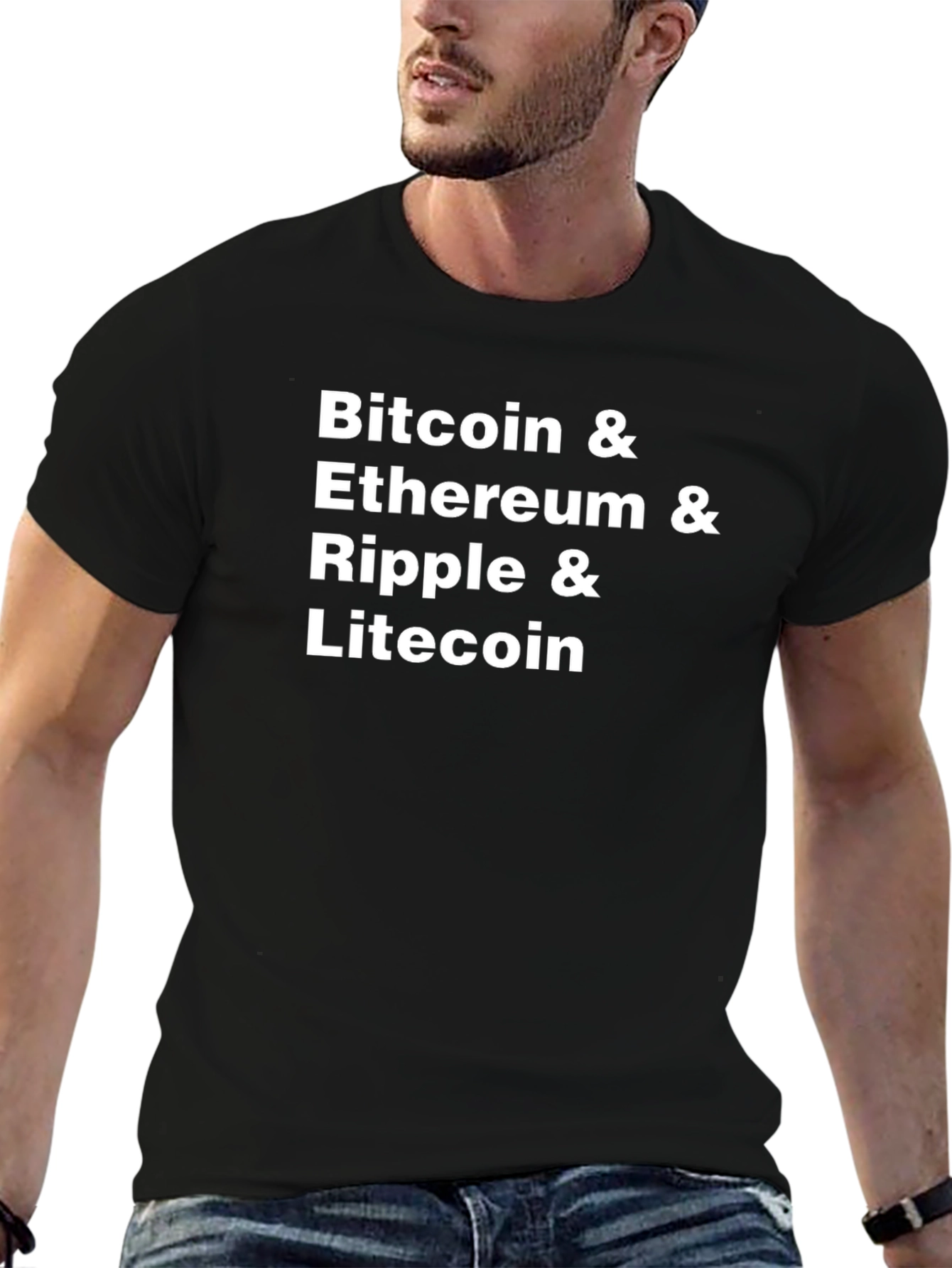 Crypto T-Shirt: Bitcoin Ethereum Ripple Litecoin