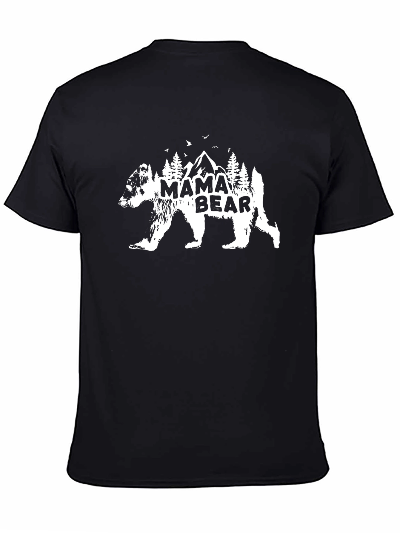 Mama Bear T-Shirt - Black Crew Neck