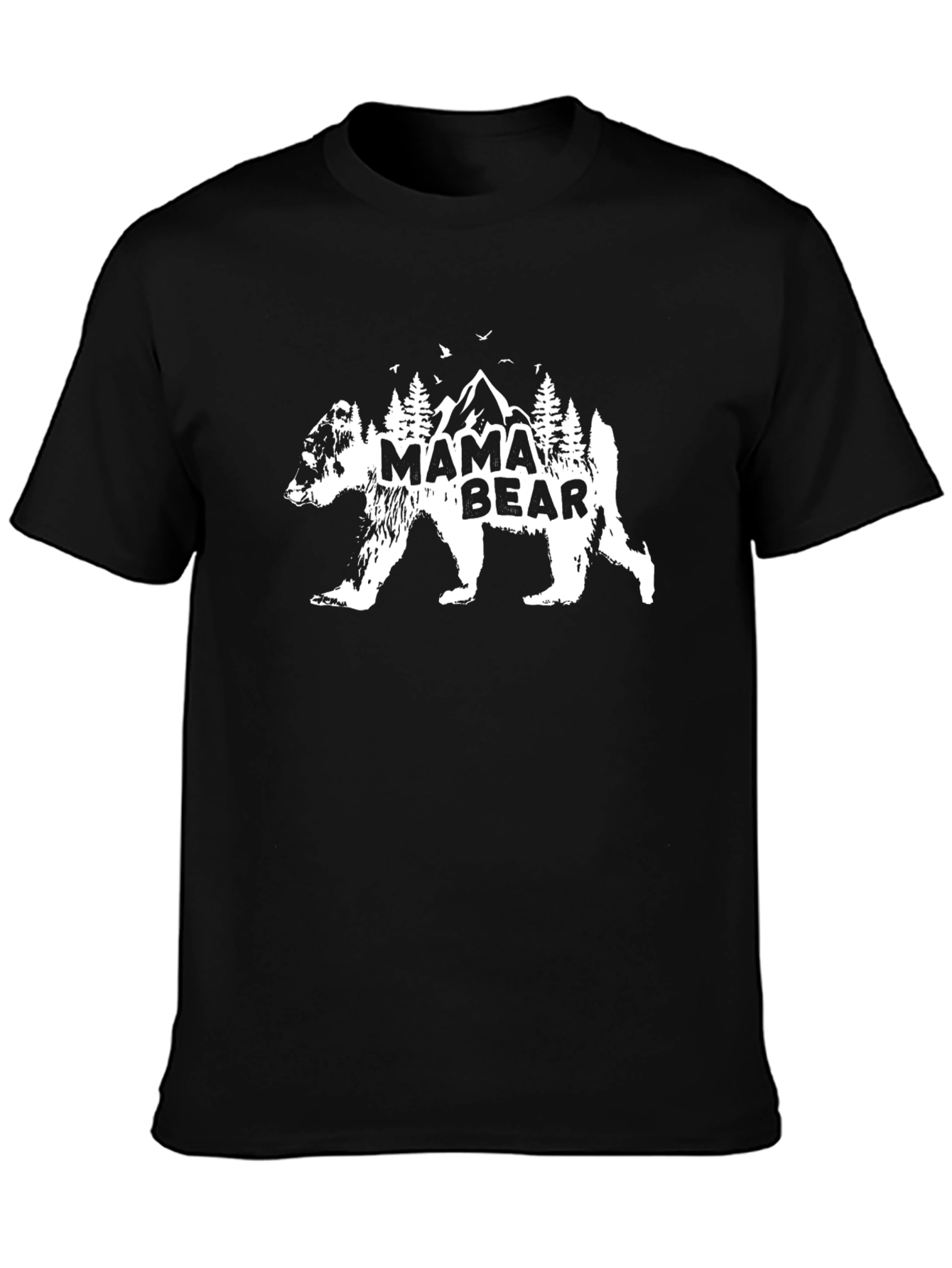Mama Bear T-Shirt - Black Crew Neck