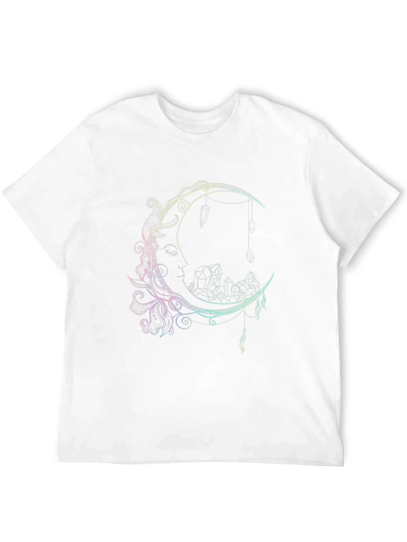 Moon & Crystal Graphic Print Black T-Shirt