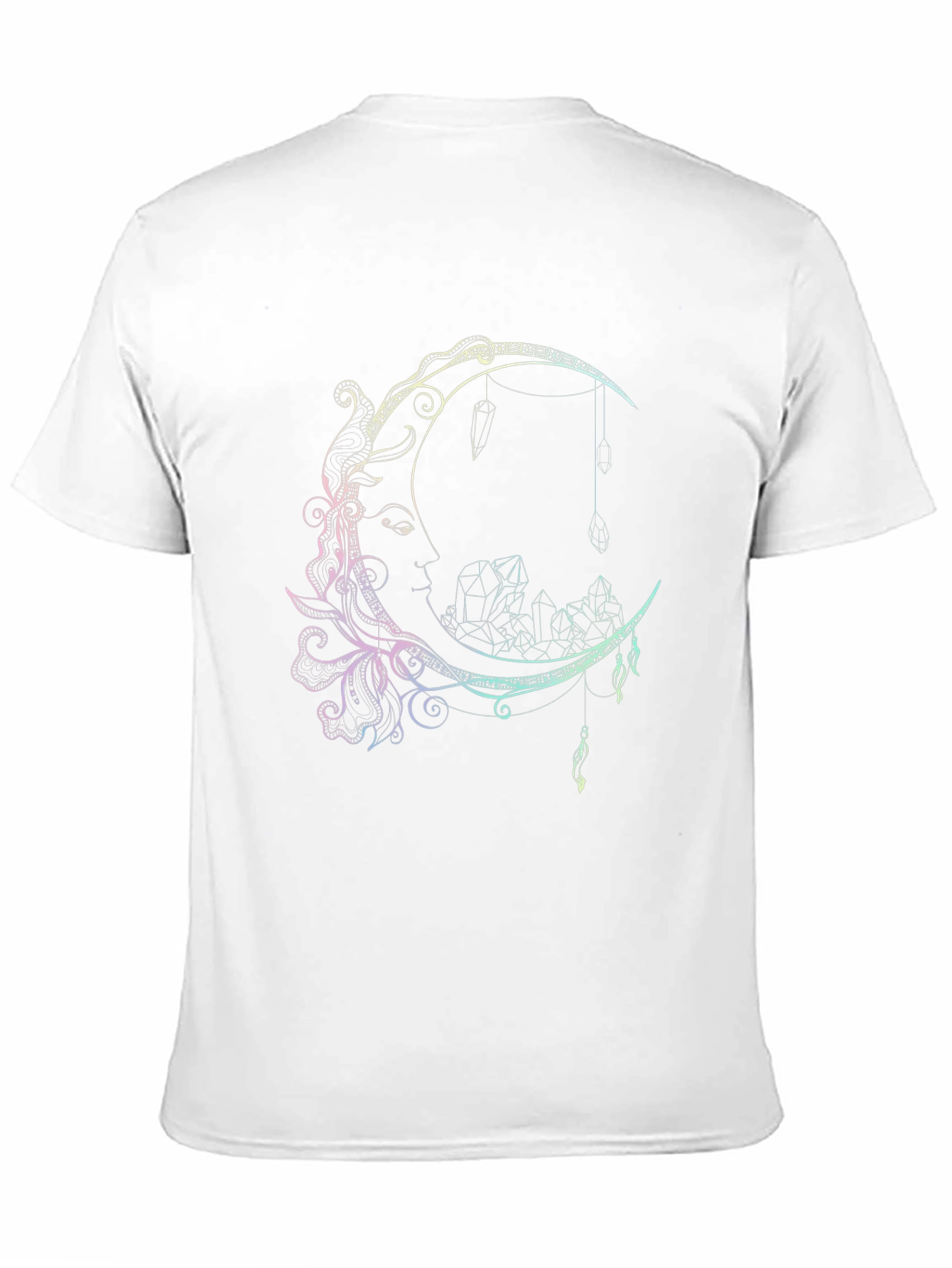 Moon & Crystal Graphic Print Black T-Shirt