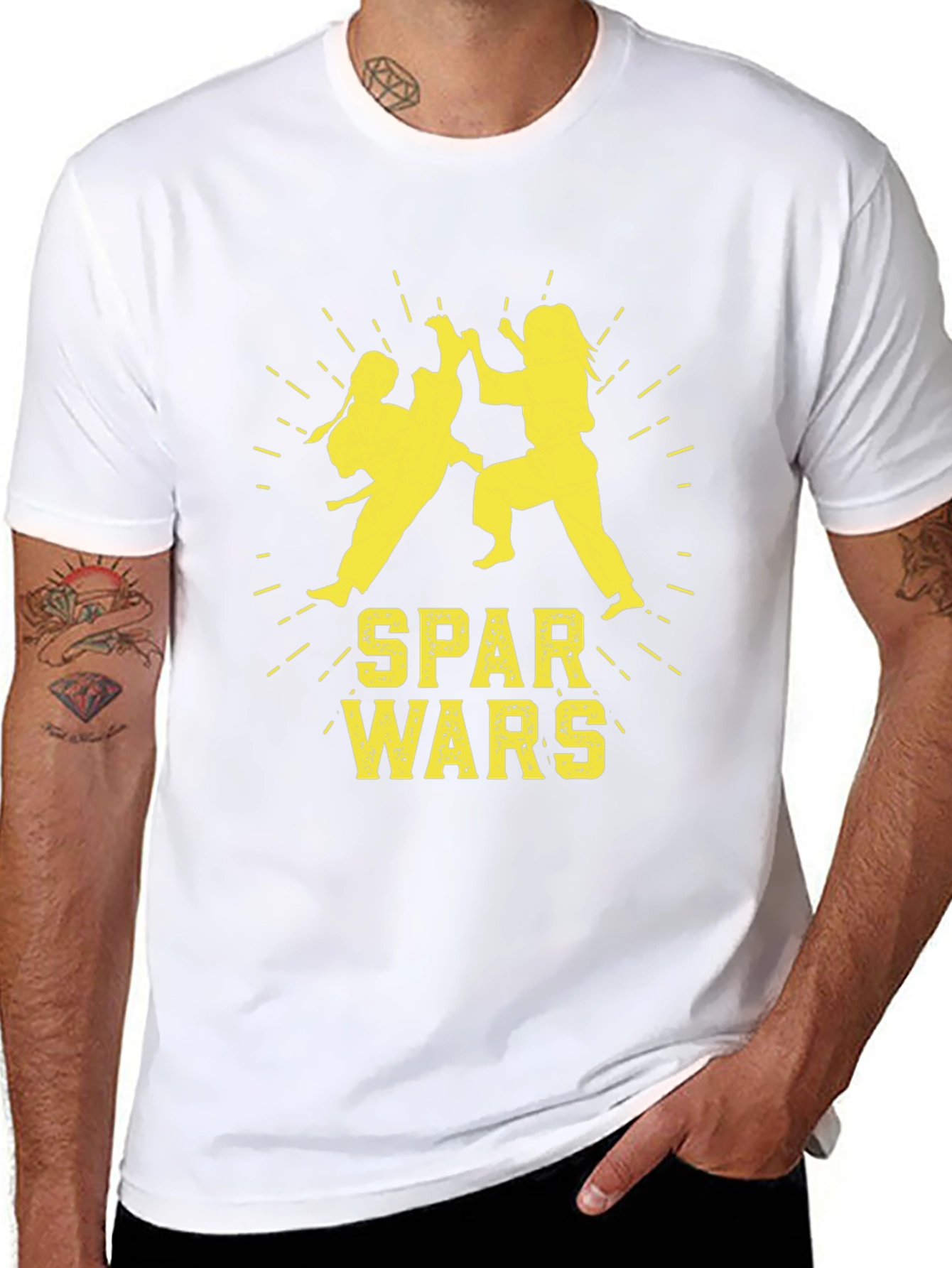 Spar Wars Black T-Shirt - Martial Arts Combat Tee