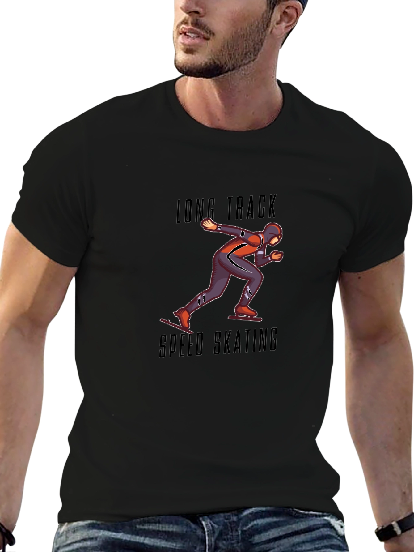 Long Track Speed Skating Graphic Tee